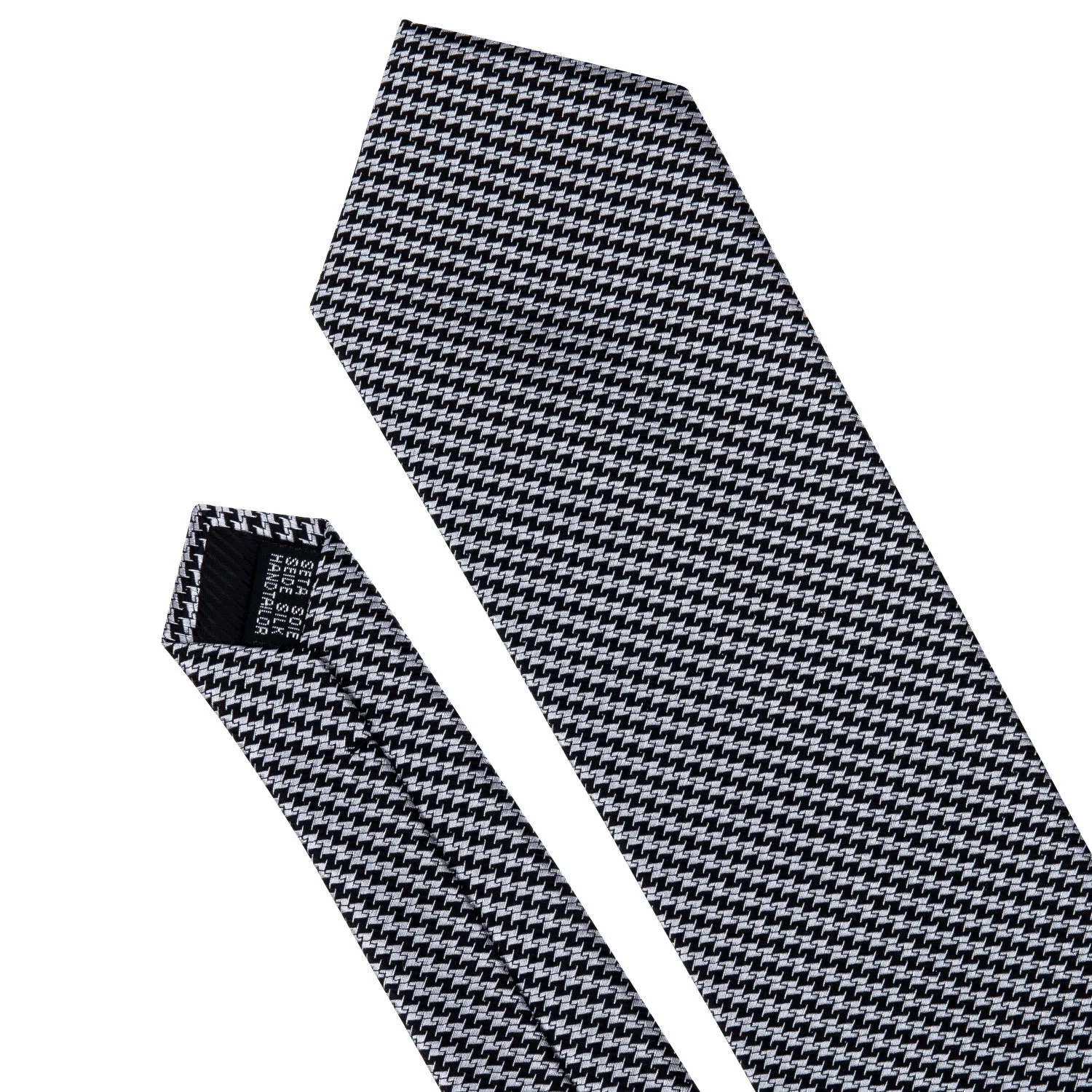 Ties2you Mens Formal Necktie Black Grey Plaid Silk Tie Handkercheif Cufflinks Set sold by Ties2You product image thumbnail 3