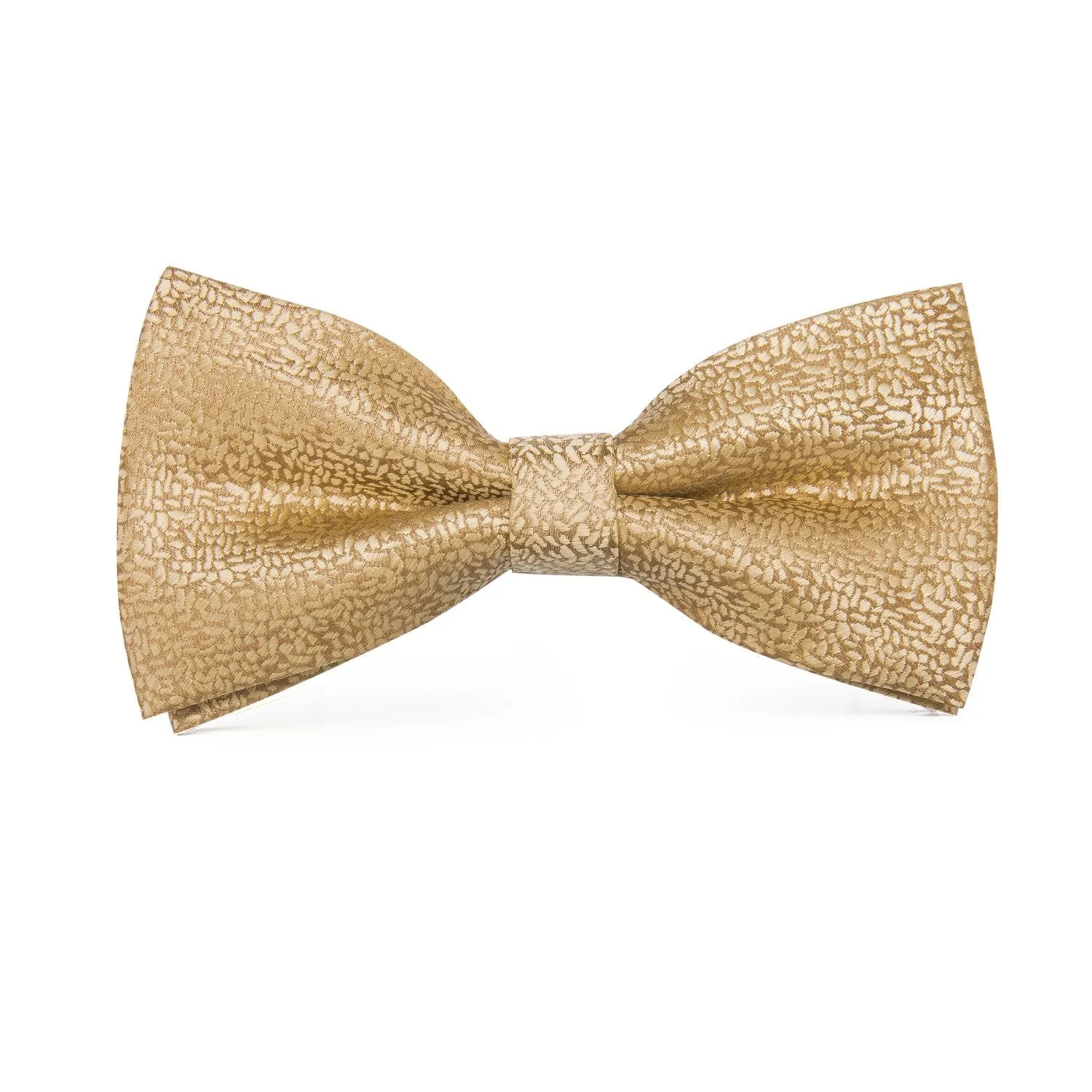 Solid Yellow Gold Dots Pre-tied Bow Tie Hanky Cufflinks Set sold by Ties2You product image thumbnail 4