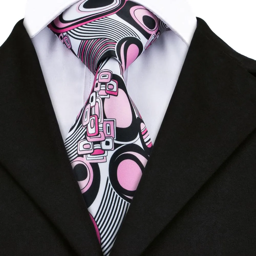 Ties2you Silk Suit Tie Novelty Pink Formal Necktie Handkercheif Cufflinks Set sold by Ties2You product image thumbnail 2