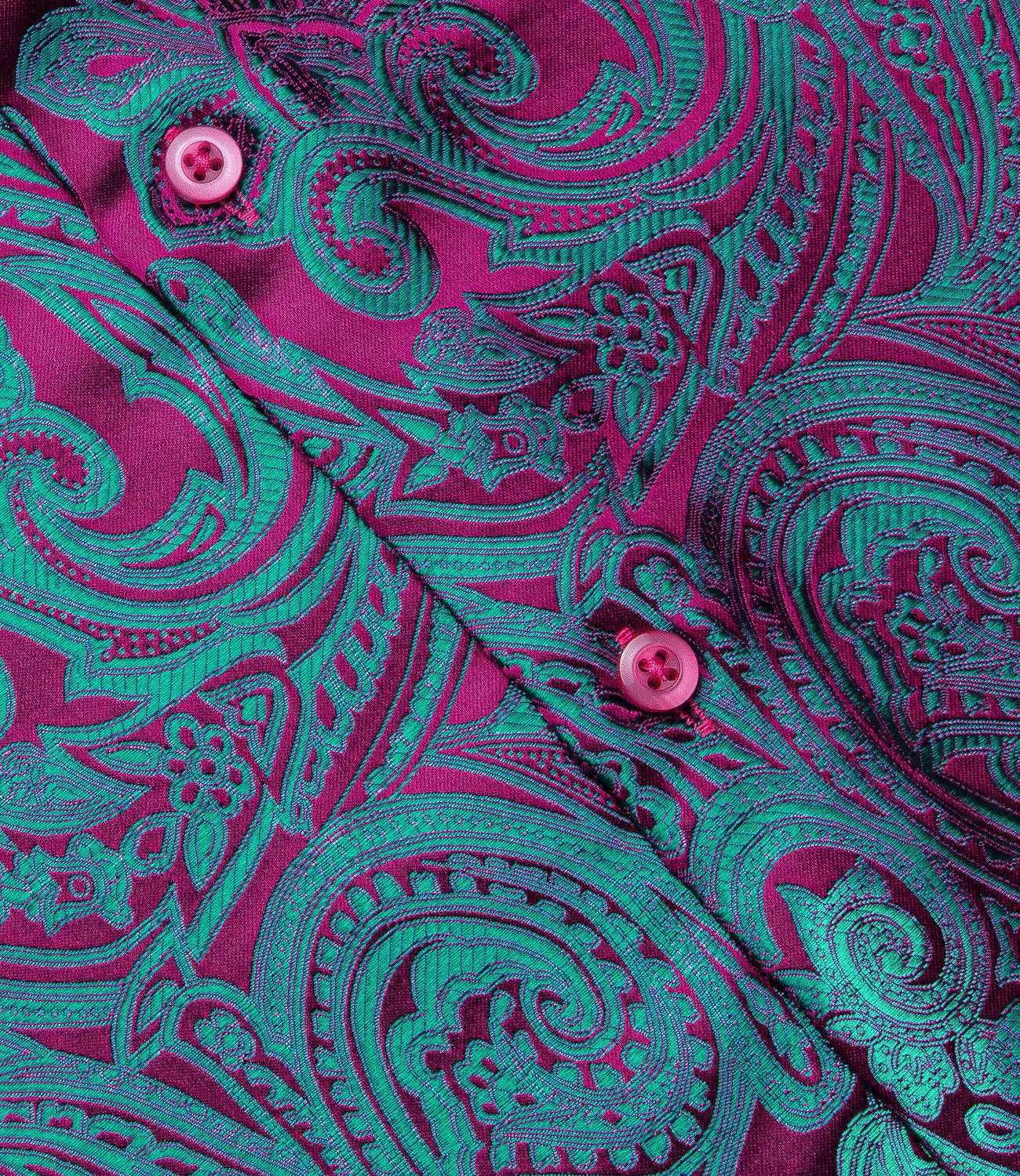 Ties2you Teal Blue Dress Shirt for Men Button Down Long Sleeve Paisley Shirt for Business sold by Ties2You product image thumbnail 5