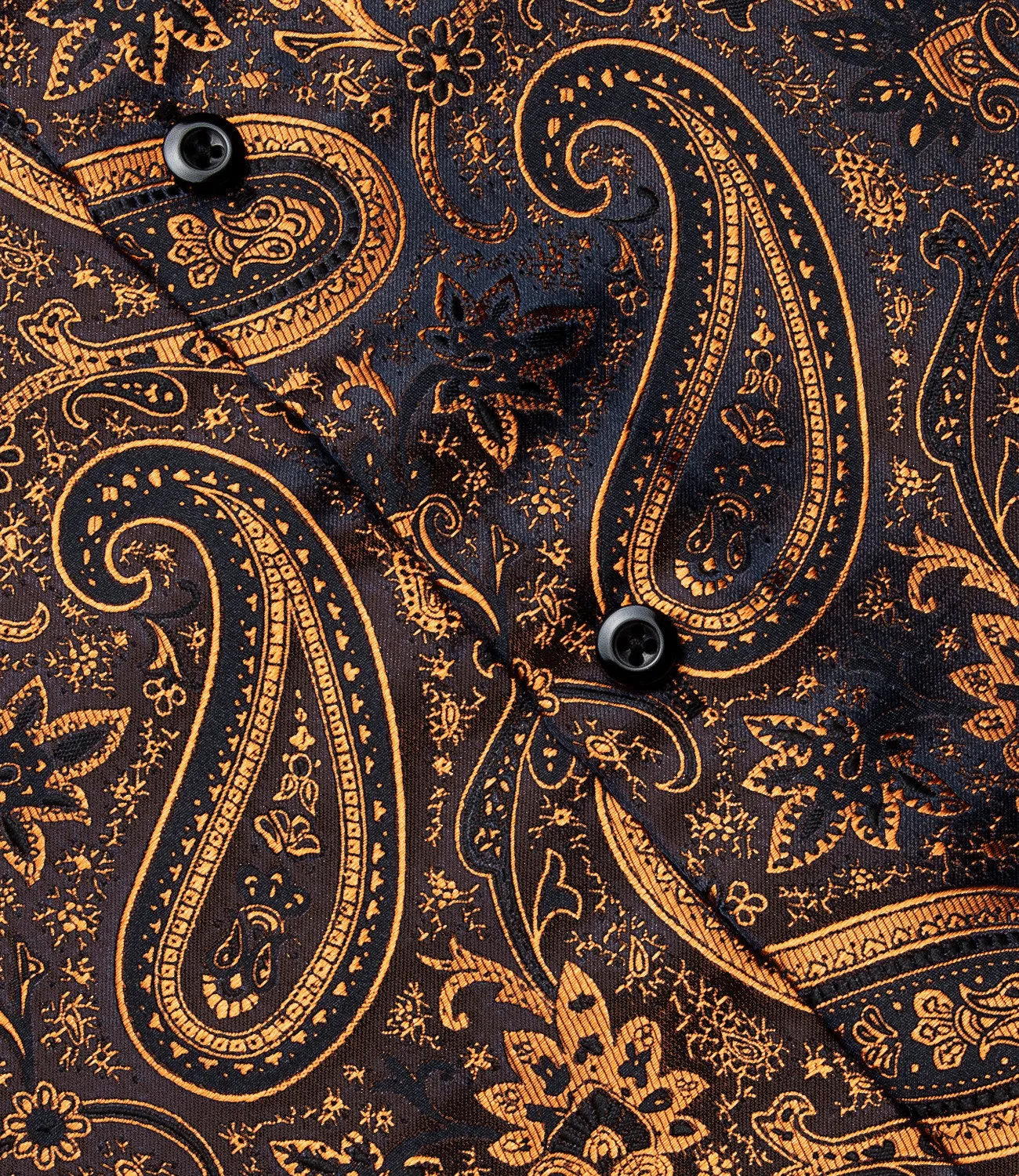 Ties2you Mens Long Sleeve Shirt Gold Paisley Casual Button Down Shirt sold by Ties2You product image thumbnail 5