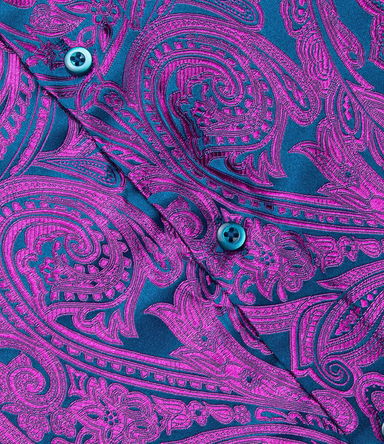Ties2you Purple Shirt Casual Paisley Long Sleeve Silk Men's Shirt For Party sold by Ties2You product image thumbnail 5