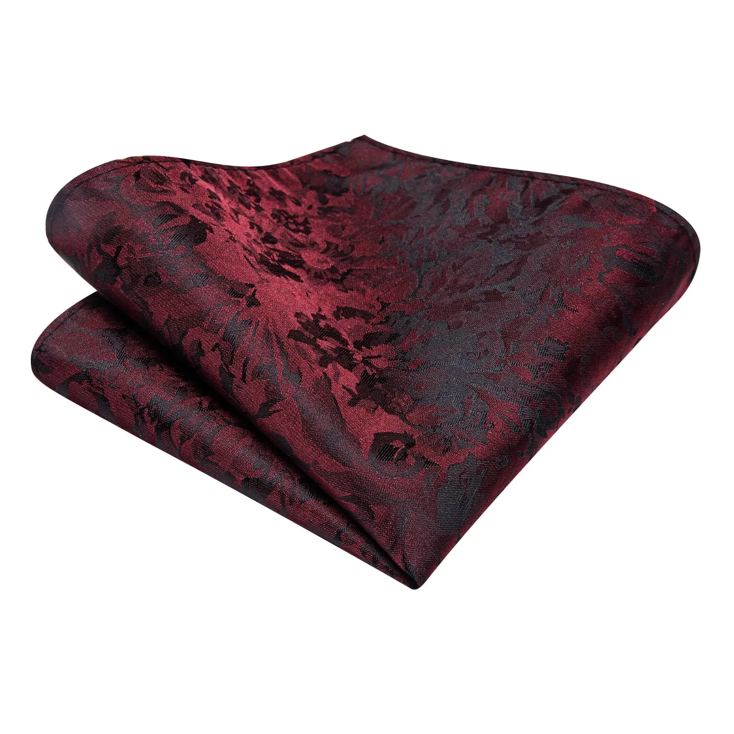 Ties2you Extra Long Tie Dark Red Floral 70 Inches Silk Mens Dress Tie Set for Wedding sold by Ties2You product image thumbnail 5