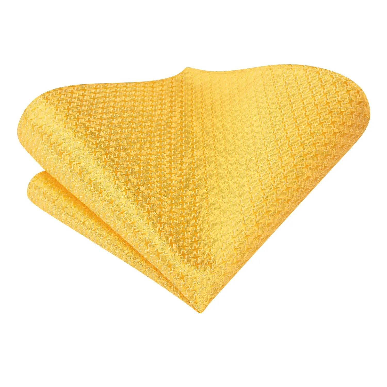 Yellow Geometric Men's Necktie Hanky Cufflinks Set sold by Ties2You product image thumbnail 5