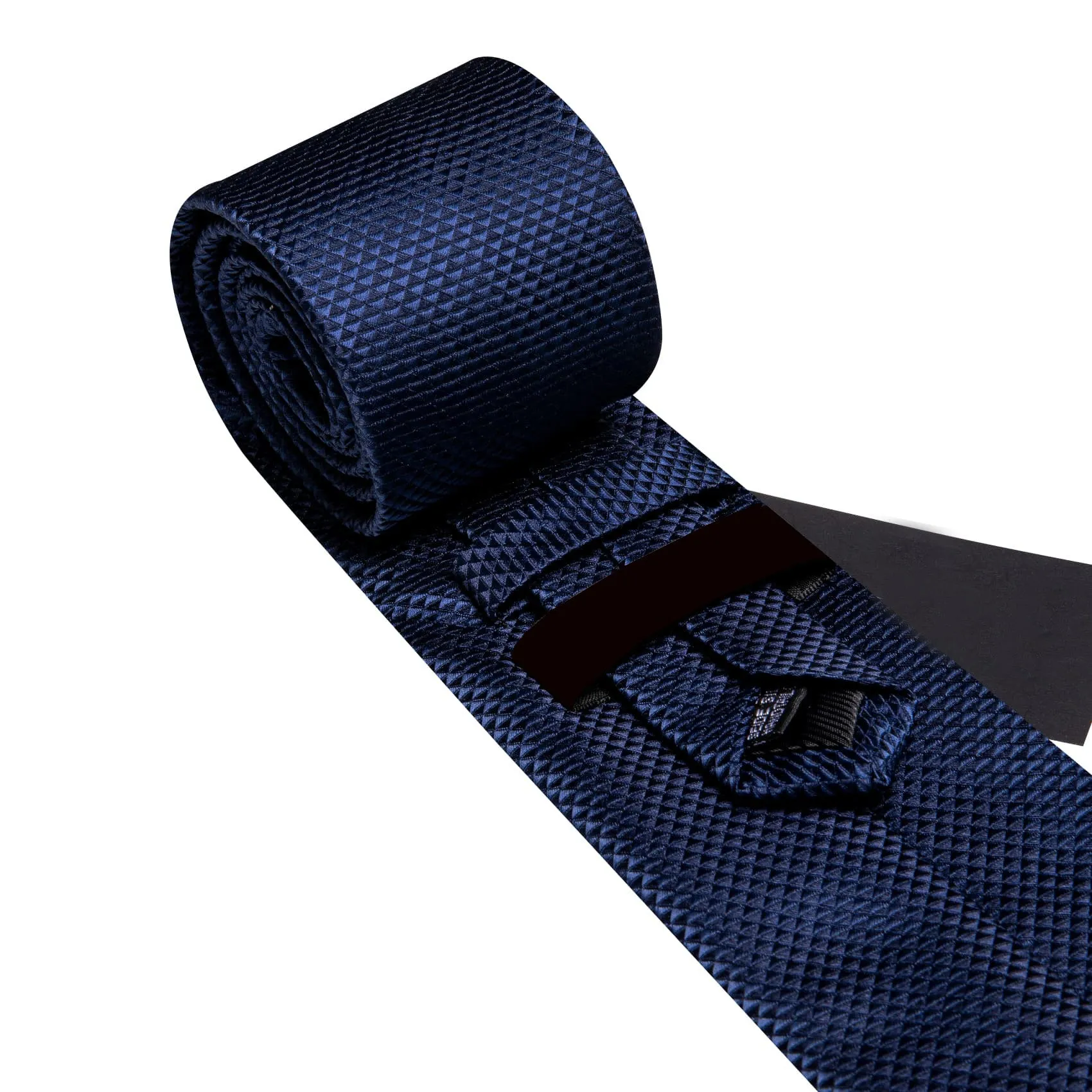 Ties2you Dress Tie Oxford Blue Novelty Silk Formal Men's Tie Pocket Square Cufflinks Set sold by Ties2You product image thumbnail 5