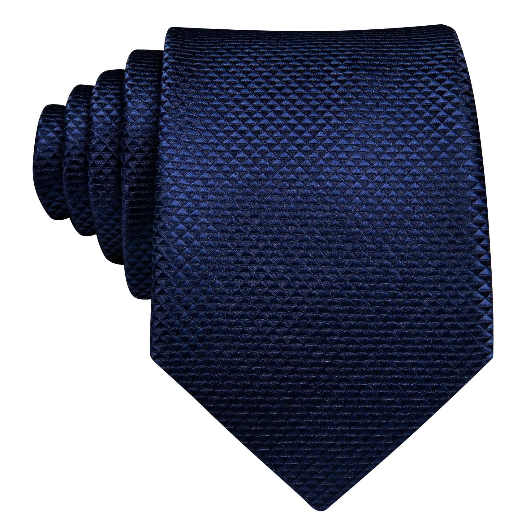 Ties2you Dress Tie Oxford Blue Novelty Silk Formal Men's Tie Pocket Square Cufflinks Set sold by Ties2You product image thumbnail 4
