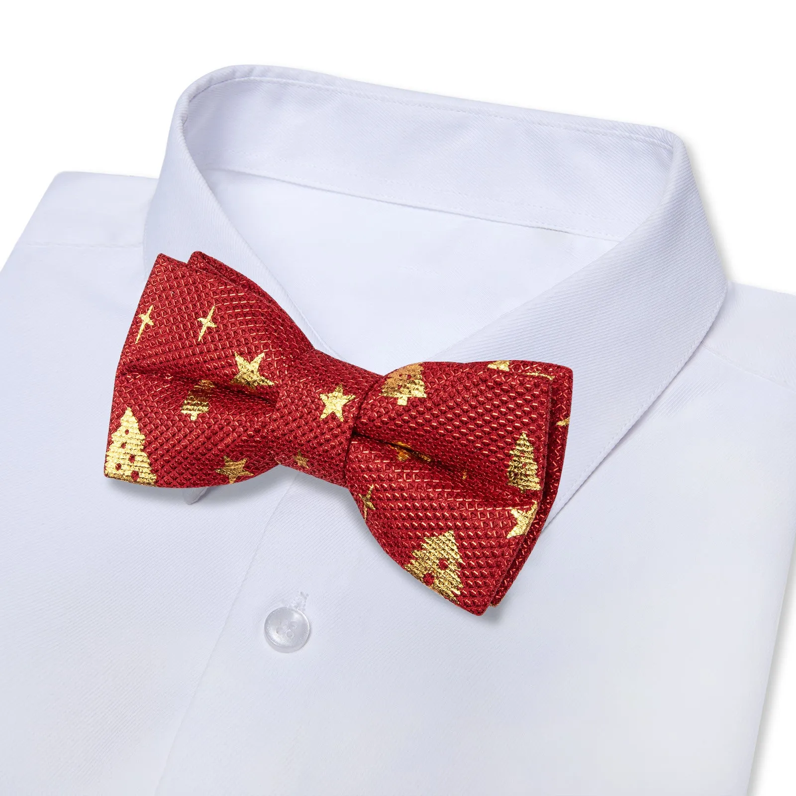 Ties2you Red Bow Tie for Men Holiday Tree Pre-tied Bowtie for Party sold by Ties2You product image thumbnail 4
