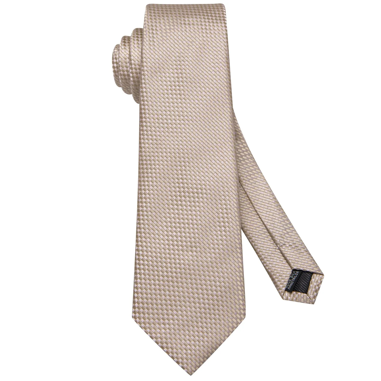 Ties2you Silk Necktie Deep Champagne Plaid Mens Work Dress Tie Set sold by Ties2You product image thumbnail 4