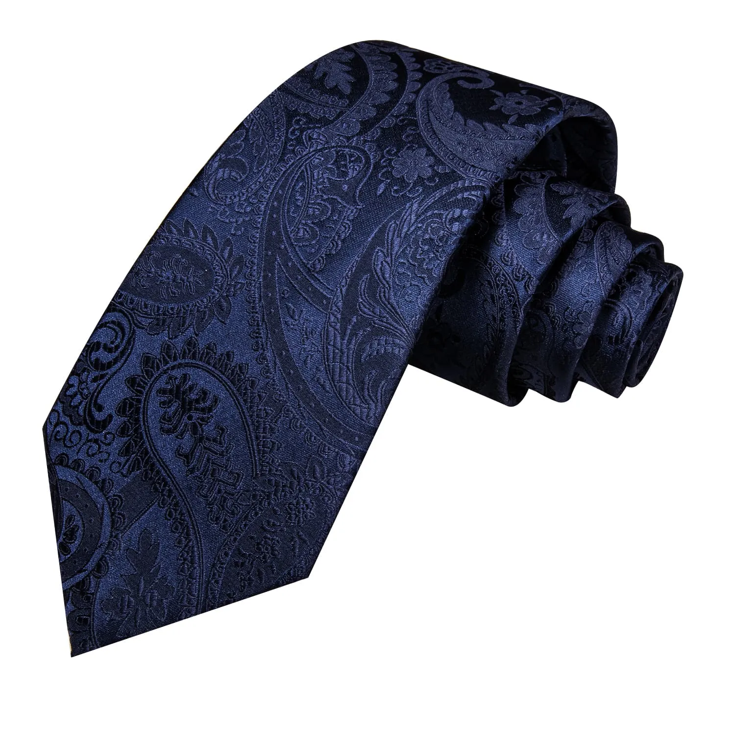 Ties2you Extra Long Tie Oxford Blue Floral 70 Inches Silk Mens Dress Tie Set sold by Ties2You product image thumbnail 4