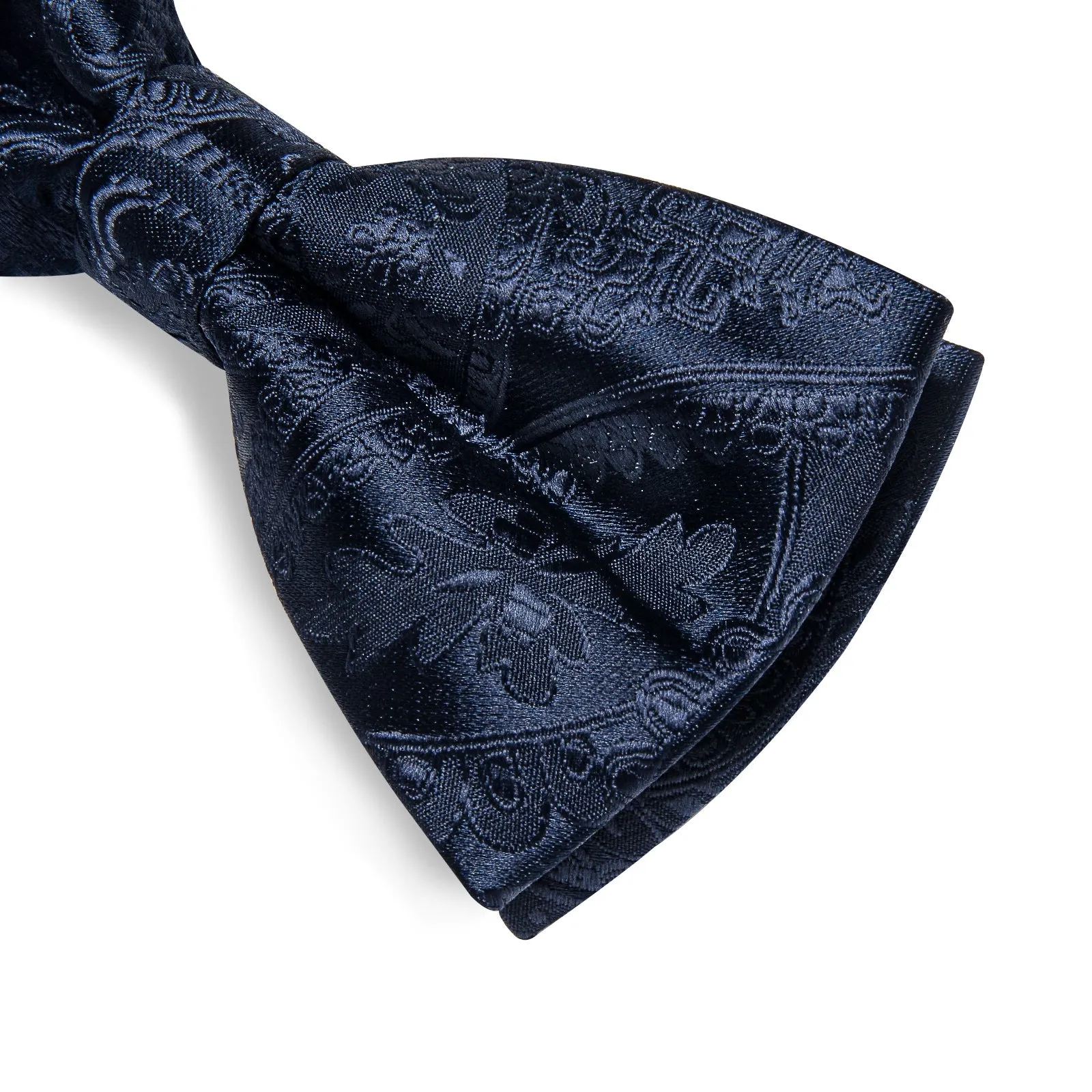 BlackBlue Paisley Men Pre-tied Bowtie Pocket Square Cufflinks Set sold by Ties2You product image thumbnail 5