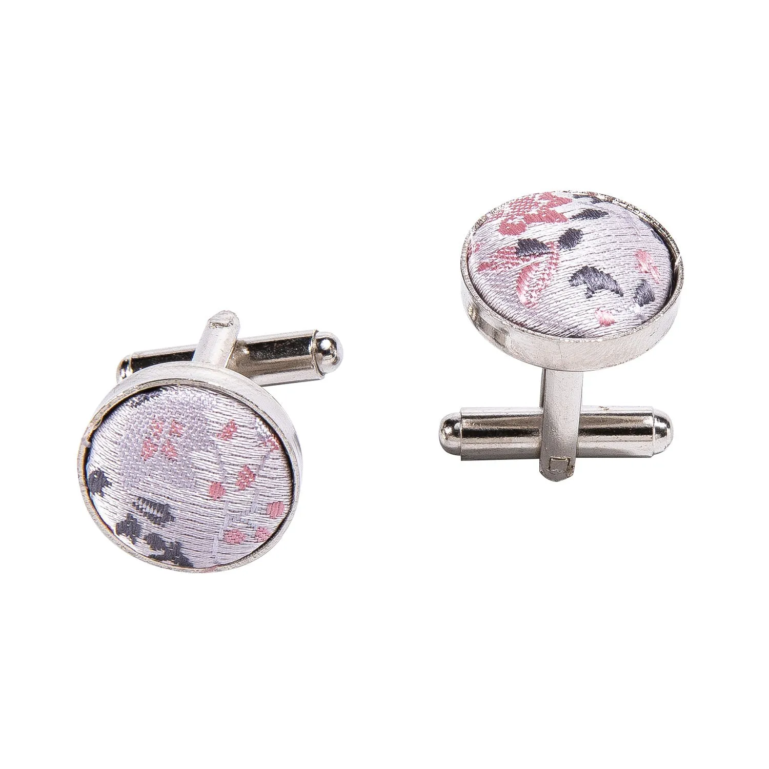 Ties2you Men's Floral Pink Bowtie Pre-tied Wedding Bow Tie Pocket Square Cufflinks Set sold by Ties2You product image thumbnail 4