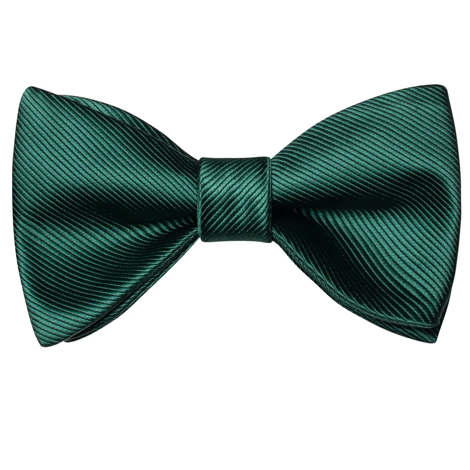 Ties2you Men's Green Self-tie Bowtie Formal Solid Bow Tie Handkerchief Cufflinks Set sold by Ties2You product image thumbnail 4