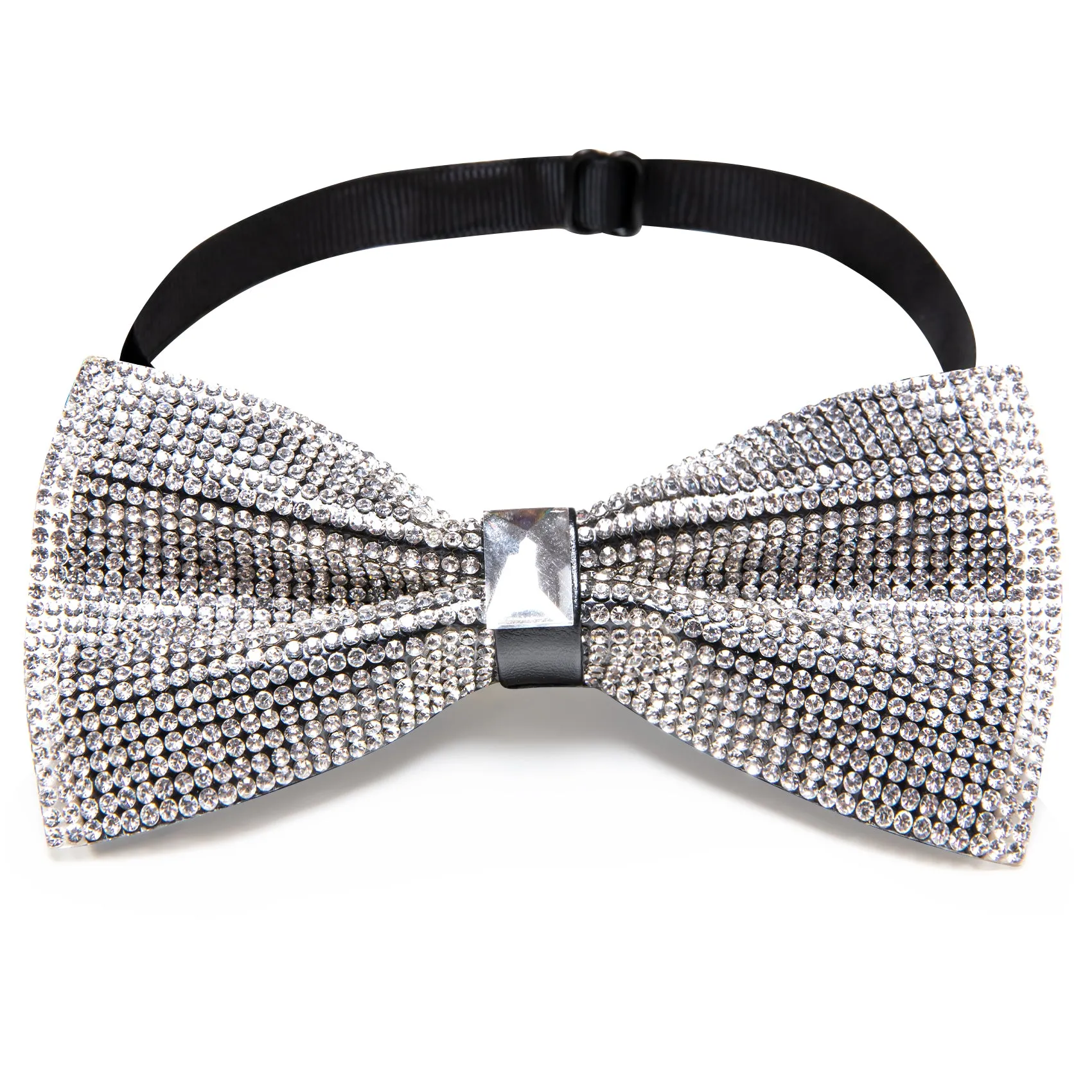 Ties2you Rhinestones Sliver Tuxedo Bow Tie Pre-tied Wedding Party Bowtie for Men sold by Ties2You product image thumbnail 3