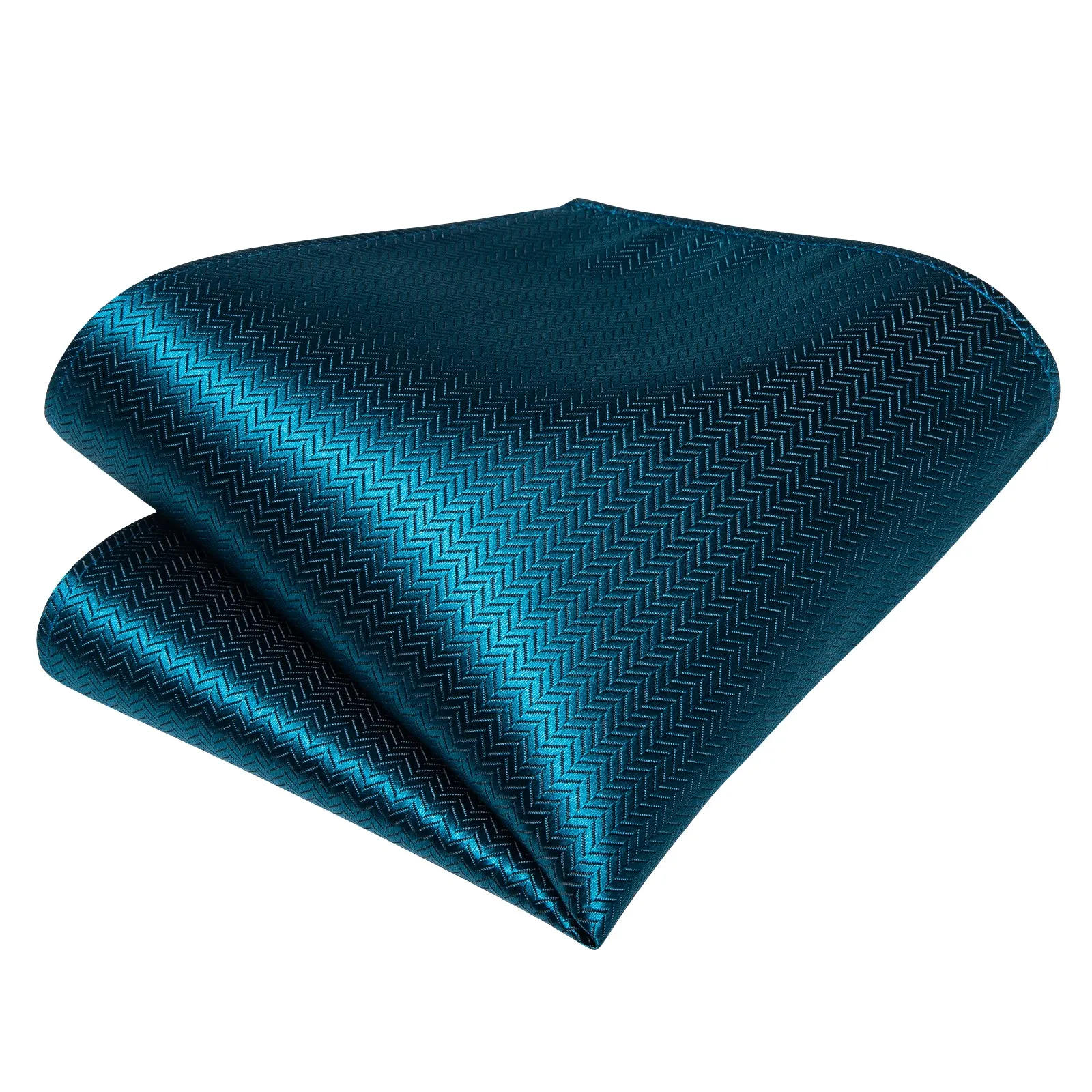 Ties2you Men's Teal Pre-tied Striped Bow Tie Handkerchief Cufflinks Set with Lapel Pin sold by Ties2You product image thumbnail 5