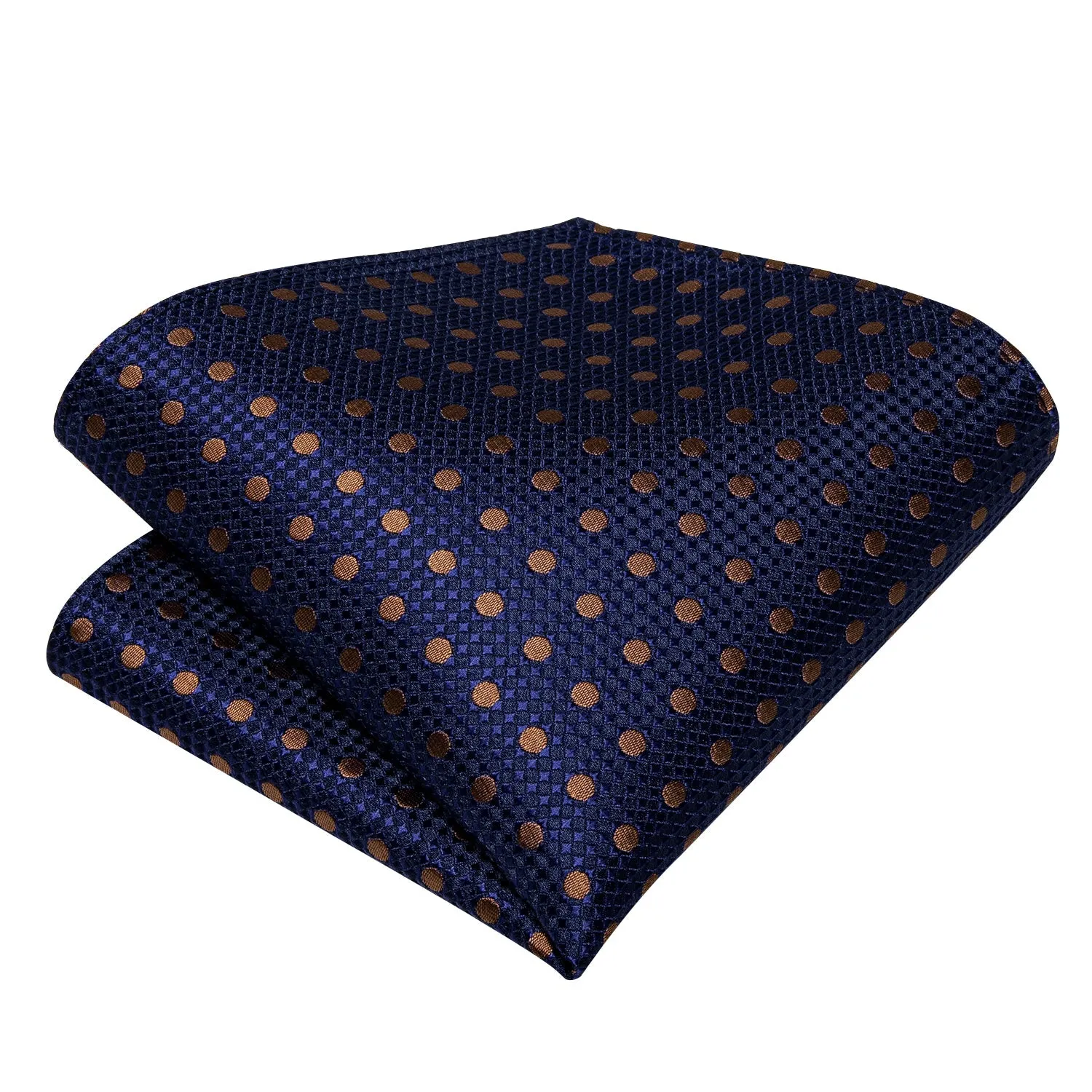 Ties2you Brown Polka Bowtie Dot Navy Self-tie Tuxedo Bow Tie Handkerchief Cufflinks Set sold by Ties2You product image thumbnail 3