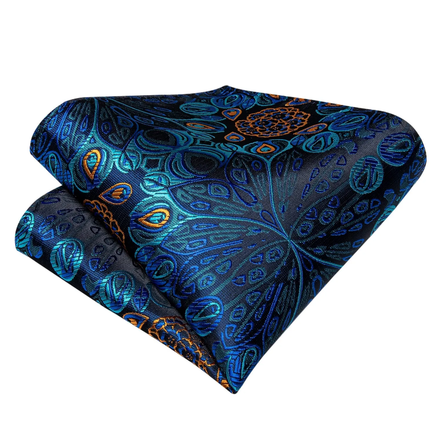 Ties2you Men's Paisley Teal Blue Tuxedo Bowtie Self-tie Bow Tie Handkerchief Cufflinks Set sold by Ties2You product image thumbnail 3