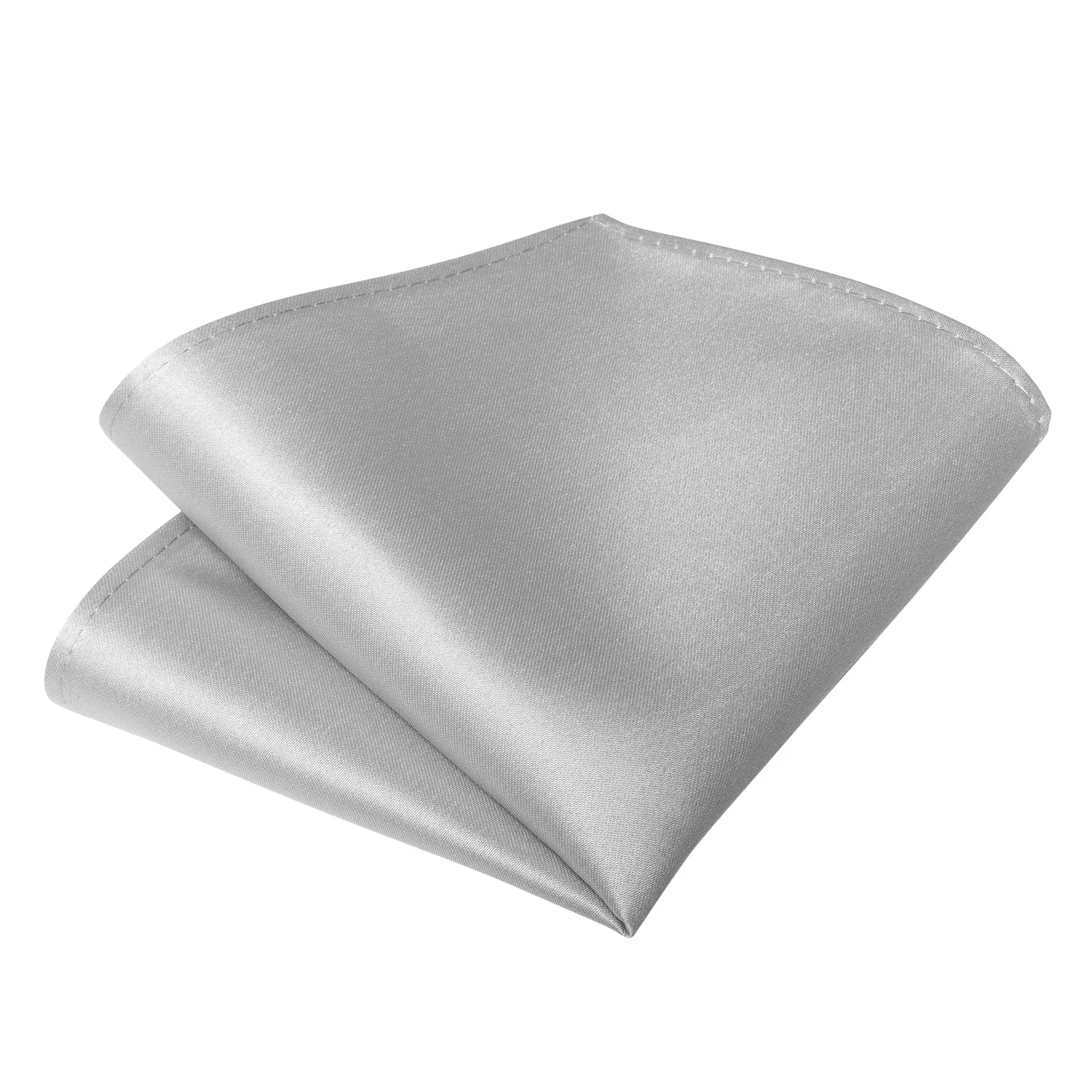 Ties2you Men's Heather Grey Bowtie Solid Self-tie Bow Tie Pocket Square Cufflinks Set sold by Ties2You product image thumbnail 5