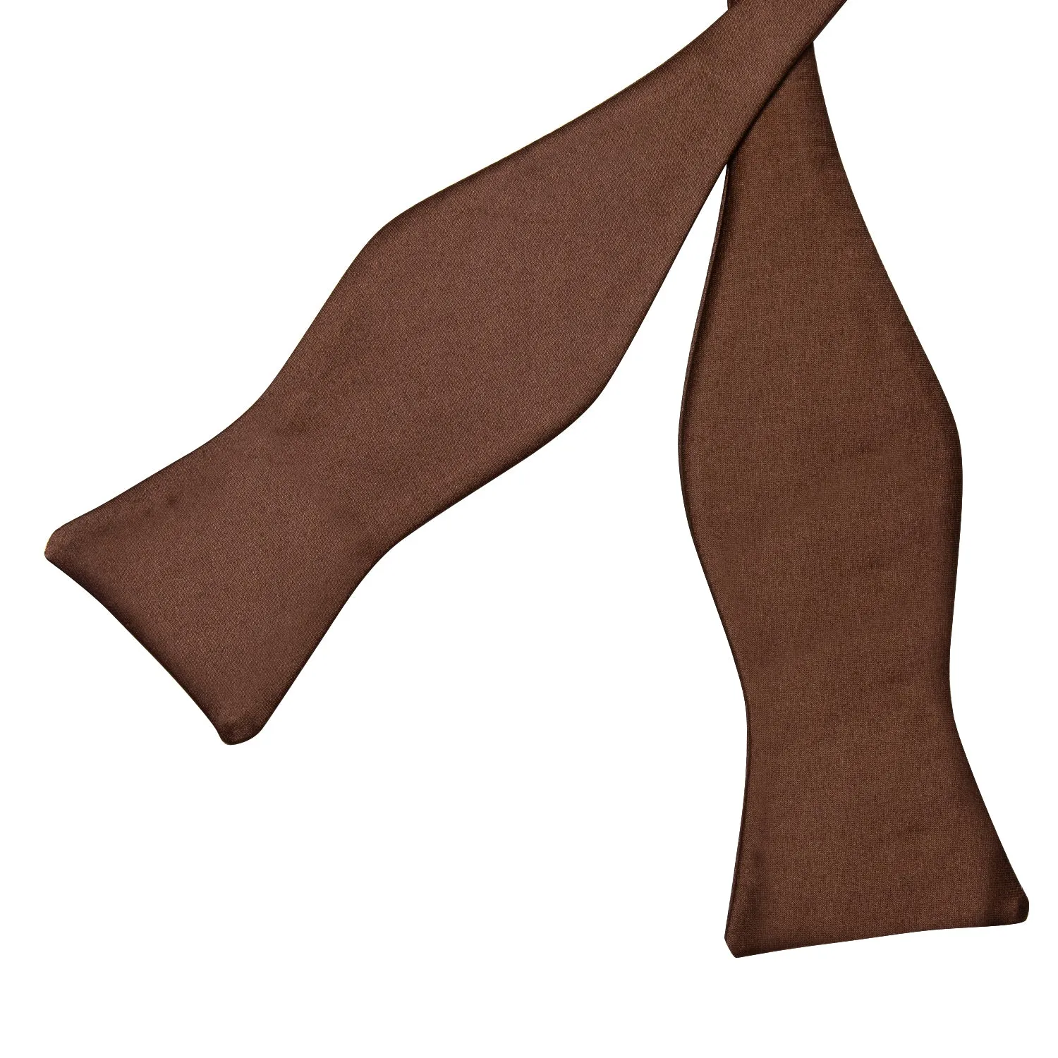 Ties2you Brown Self-tie Bowtie Solid Formal Bow Tie Pocket Square Cufflinks Set for Men sold by Ties2You product image thumbnail 4