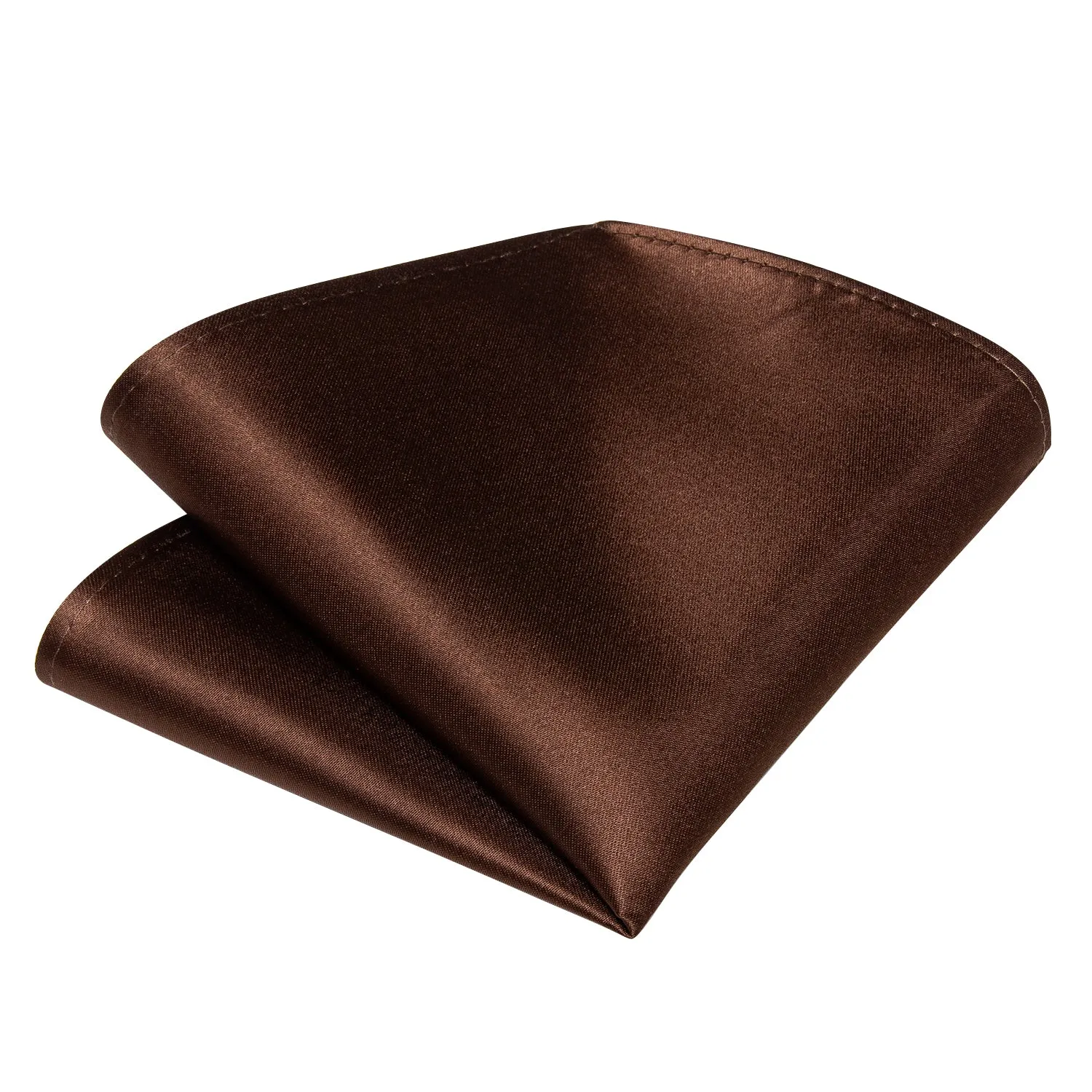 Ties2you Brown Self-tie Bowtie Solid Formal Bow Tie Pocket Square Cufflinks Set for Men sold by Ties2You product image thumbnail 5