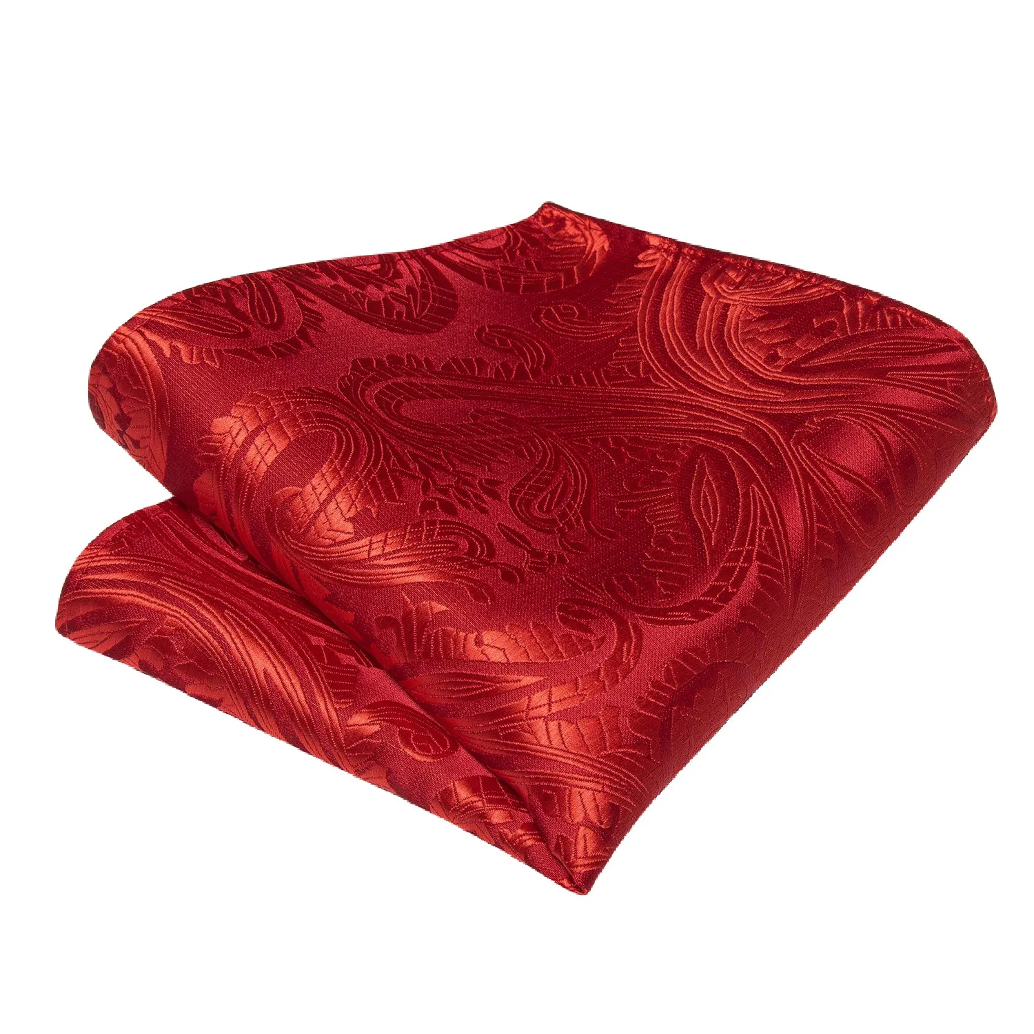 Ties2you Men's Paisley Red Tuxedo Bowtie Self-tie Bow Tie Pocket Square Cufflinks Set sold by Ties2You product image thumbnail 5