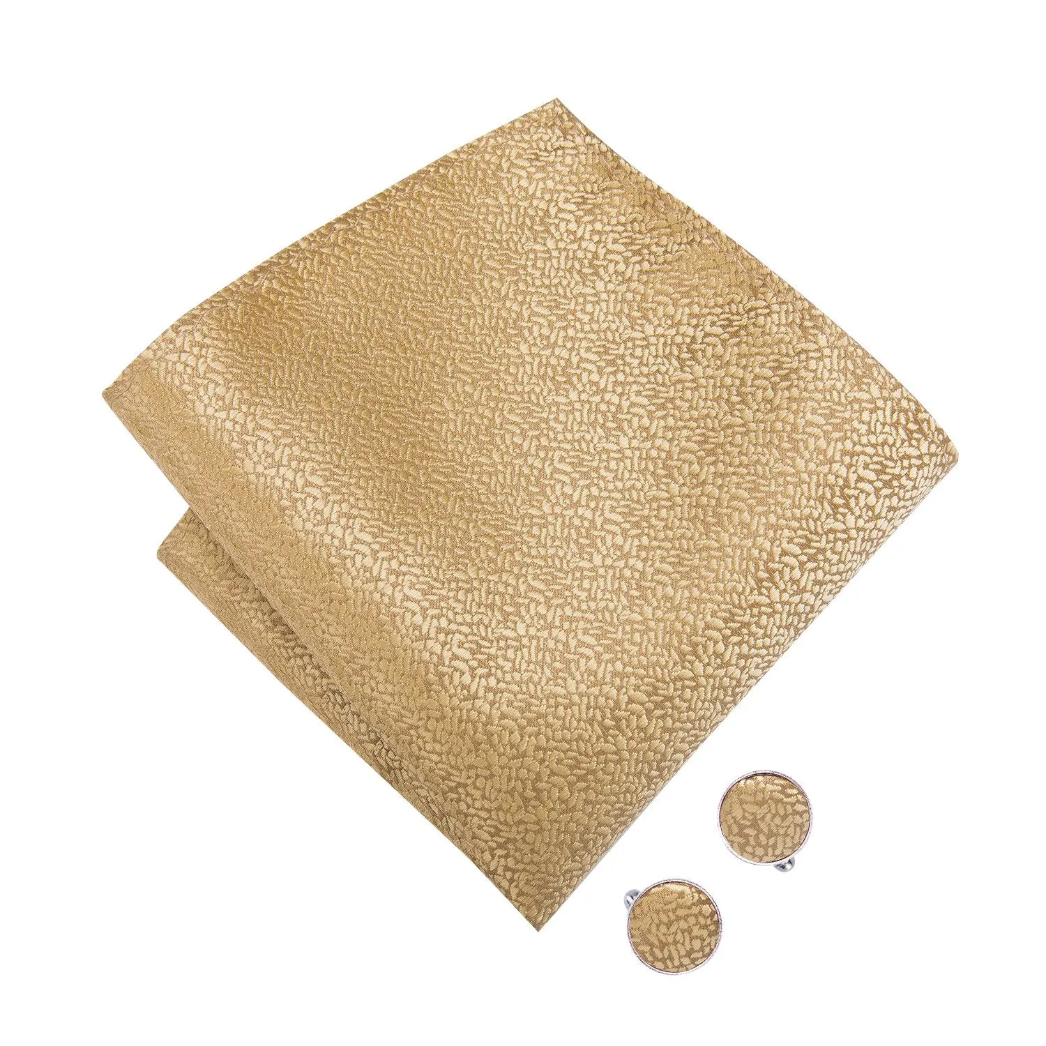 Ties2you Men's Gold Tuxedo Bowtie Solid Pre-tied Wedding Bow Tie Hanky Cufflinks Set sold by Ties2You product image thumbnail 5