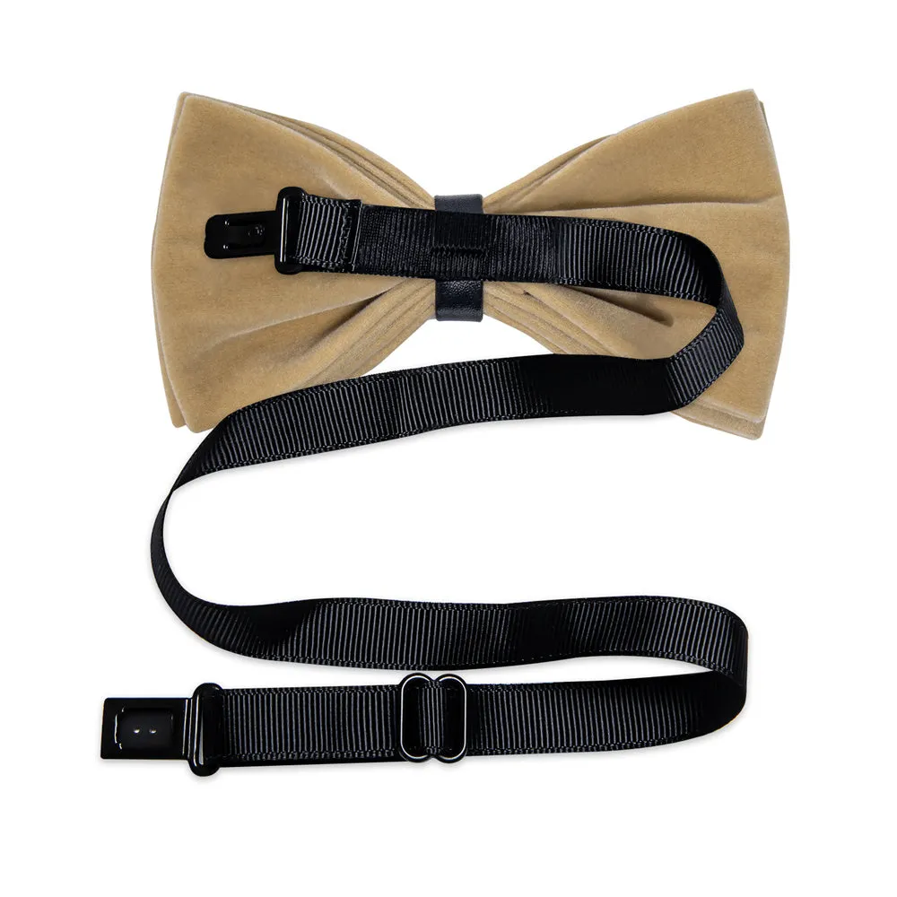 Ties2you Tuscan Tan Bowtie Pre-tied Formal Solid Bow Tie Handkerchief Cufflinks Set sold by Ties2You product image thumbnail 5