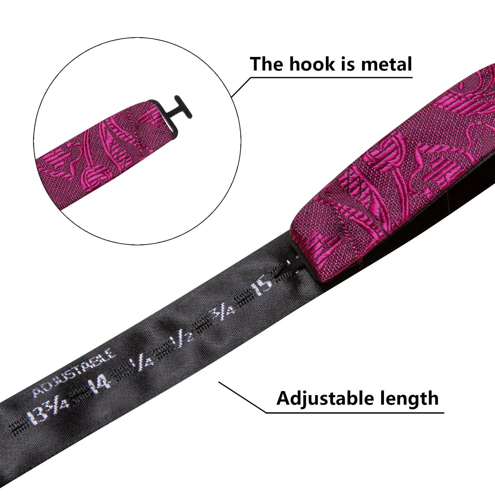 Ties2you Plum Floral Bow Ties Self-tie Tuxedo Bowtie Pocket Square Cufflinks Set sold by Ties2You product image thumbnail 5