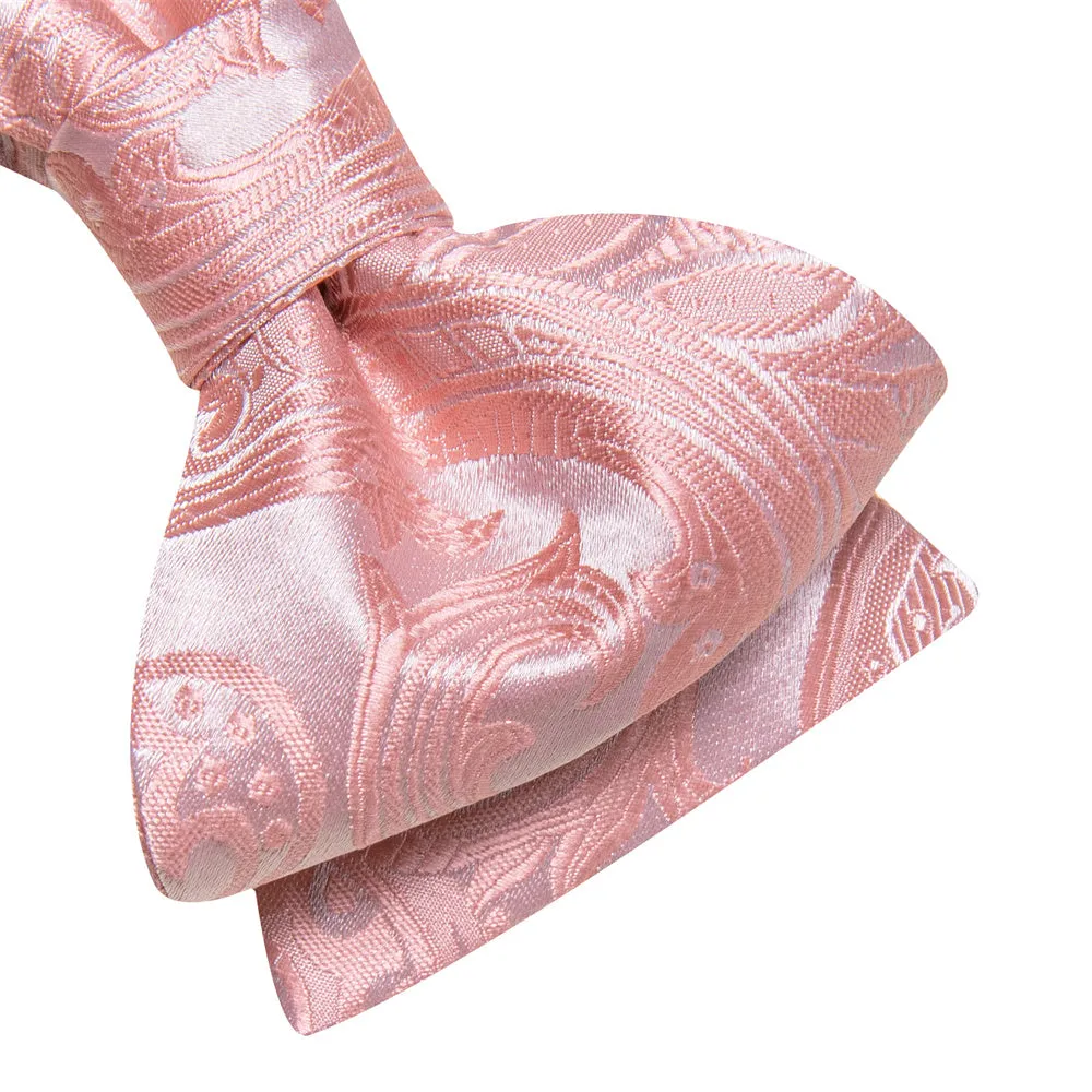 Ties2you Blush Floral Tuxedo Bowtie Self-tie Bow Tie Handkerchief Cufflinks Set sold by Ties2You product image thumbnail 3