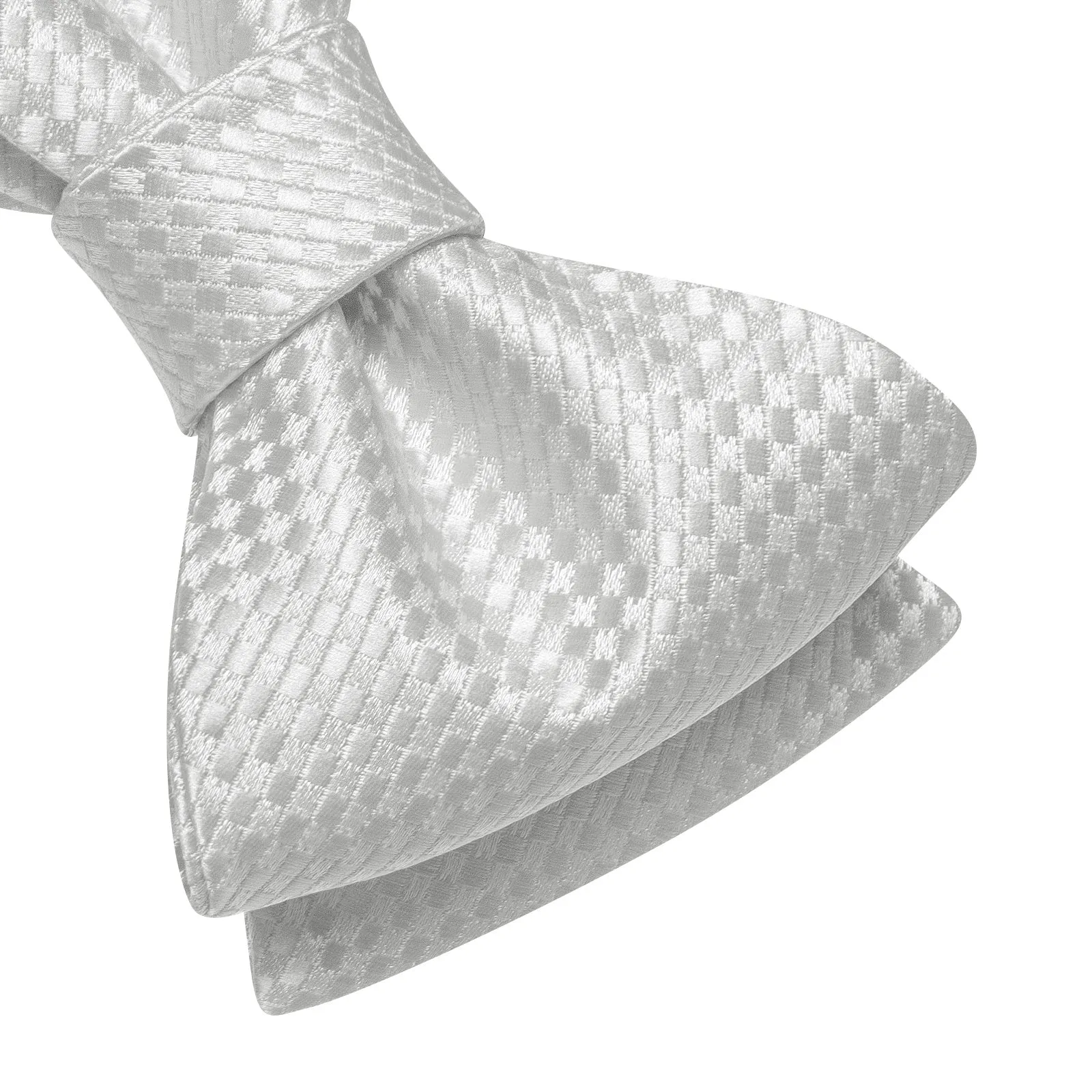 Ties2you White Geometric Bow Ties Self-tie Tuxedo Bowtie Pocket Square Cufflinks Set sold by Ties2You product image thumbnail 4