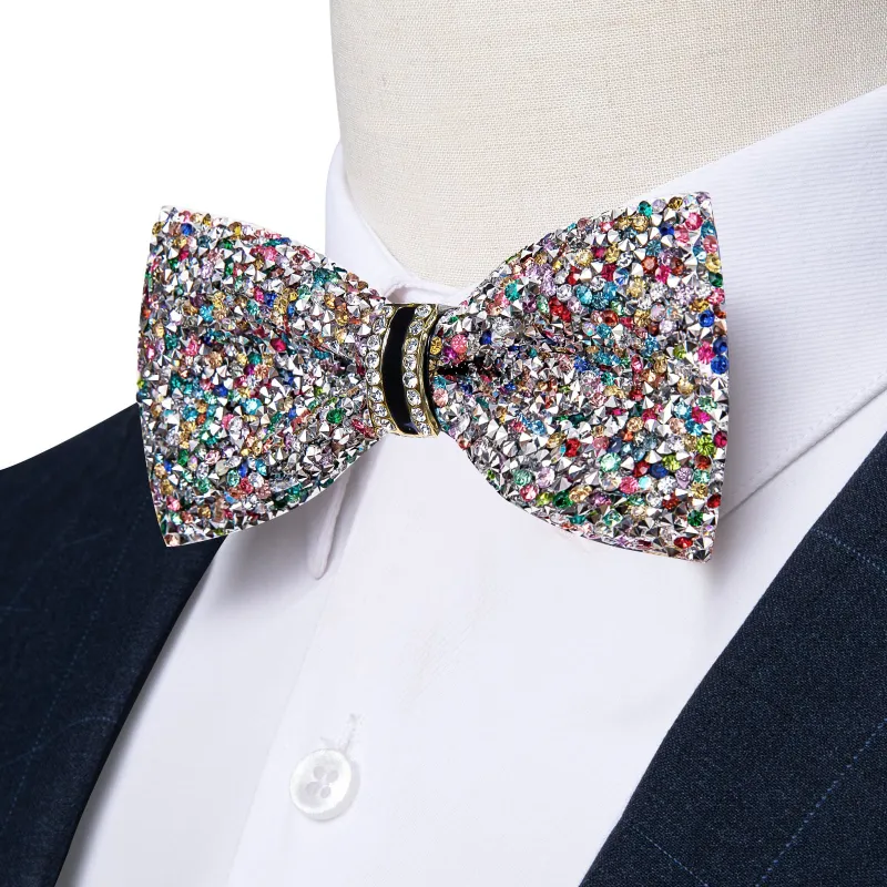 Ties2you Colorful Rhinestones Bow Tie Pre-tied Tuxedo Bowtie for Men Wedding Party sold by Ties2You