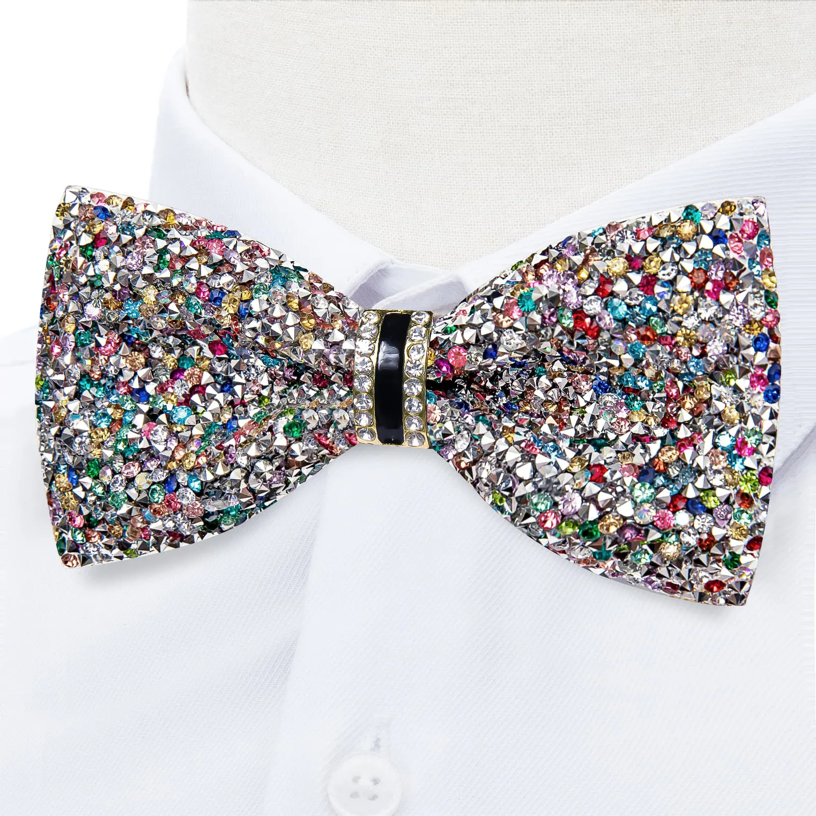 Ties2you Colorful Rhinestones Bow Tie Pre-tied Tuxedo Bowtie for Men Wedding Party sold by Ties2You product image thumbnail 2