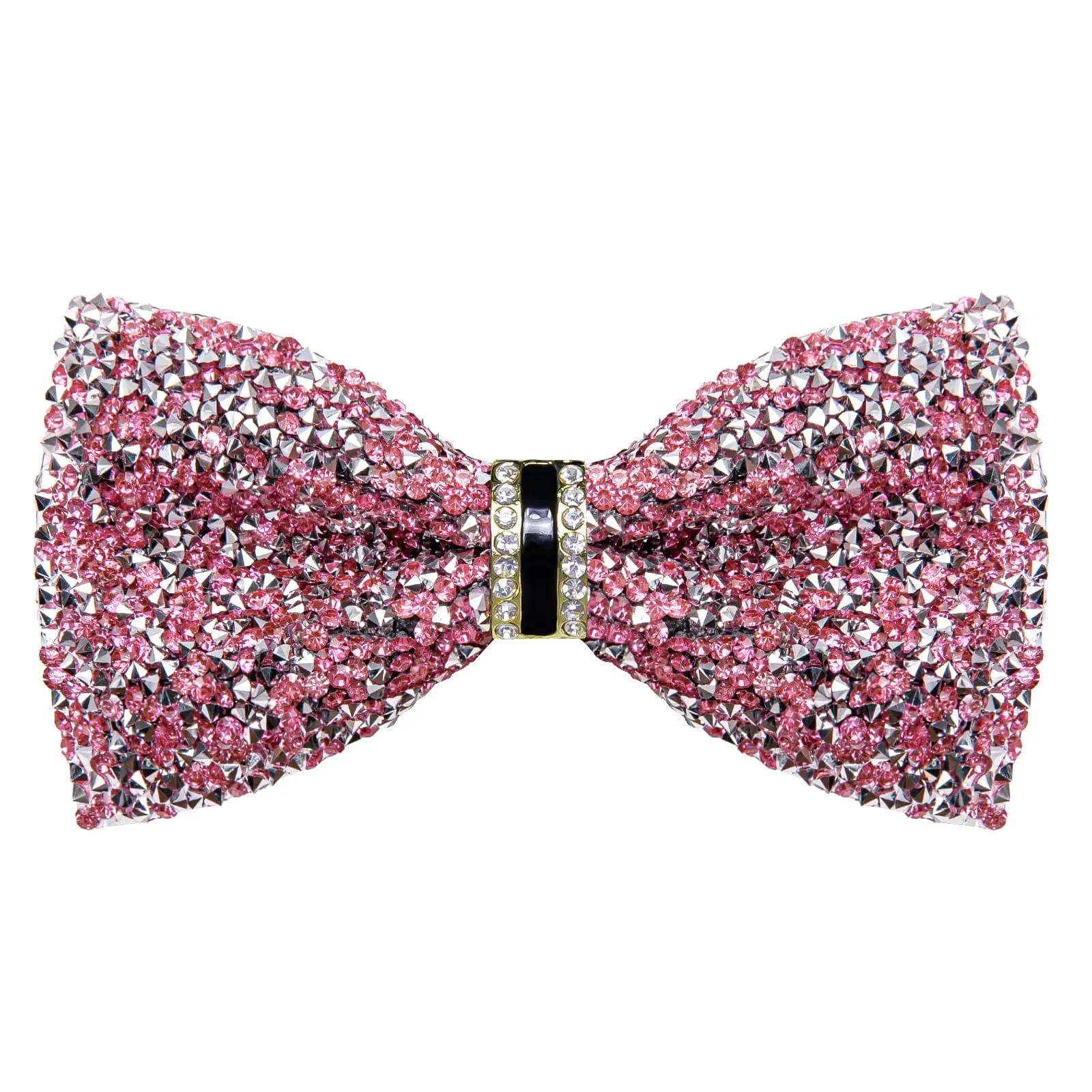 Ties2you Rhinestones Pink Bow Tie Pre-Tied Wedding Party Tuxedo Bowtie for Men sold by Ties2You product image thumbnail 4