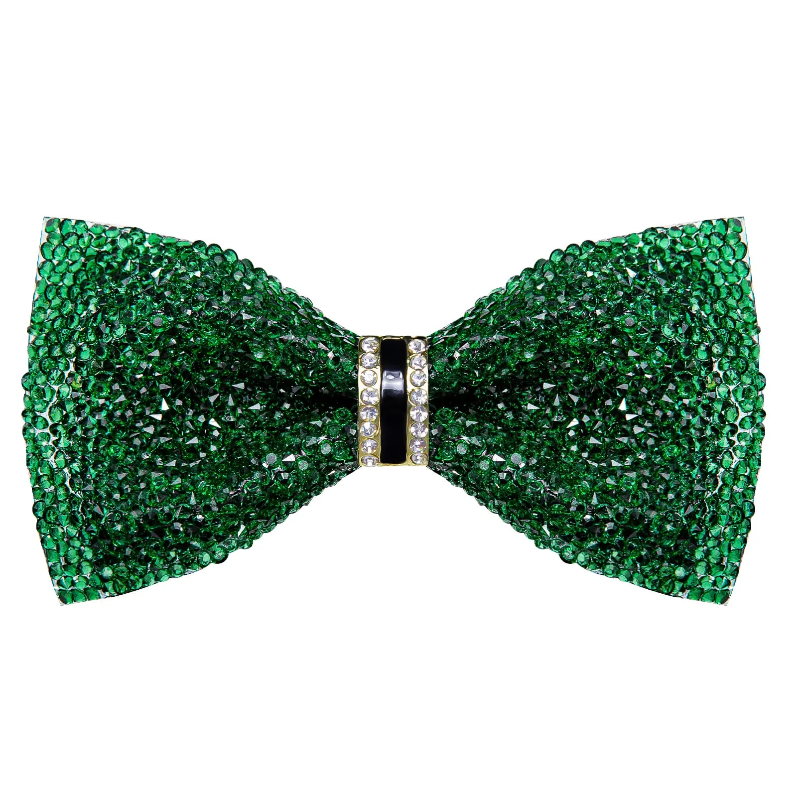 Ties2you Rhinestones Green Bow Tie Pre-Tied Wedding Party Tuxedo Bowtie for Men sold by Ties2You product image thumbnail 4