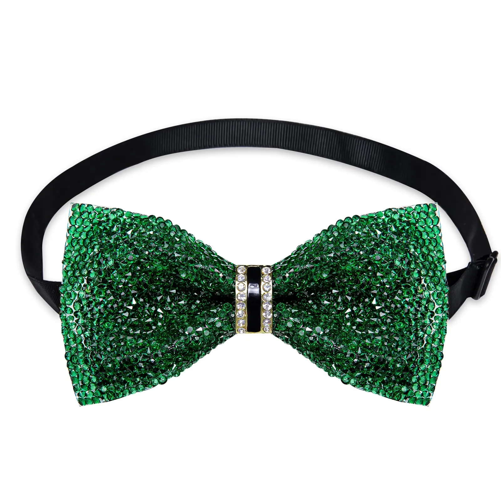 Ties2you Rhinestones Green Bow Tie Pre-Tied Wedding Party Tuxedo Bowtie for Men sold by Ties2You product image thumbnail 3