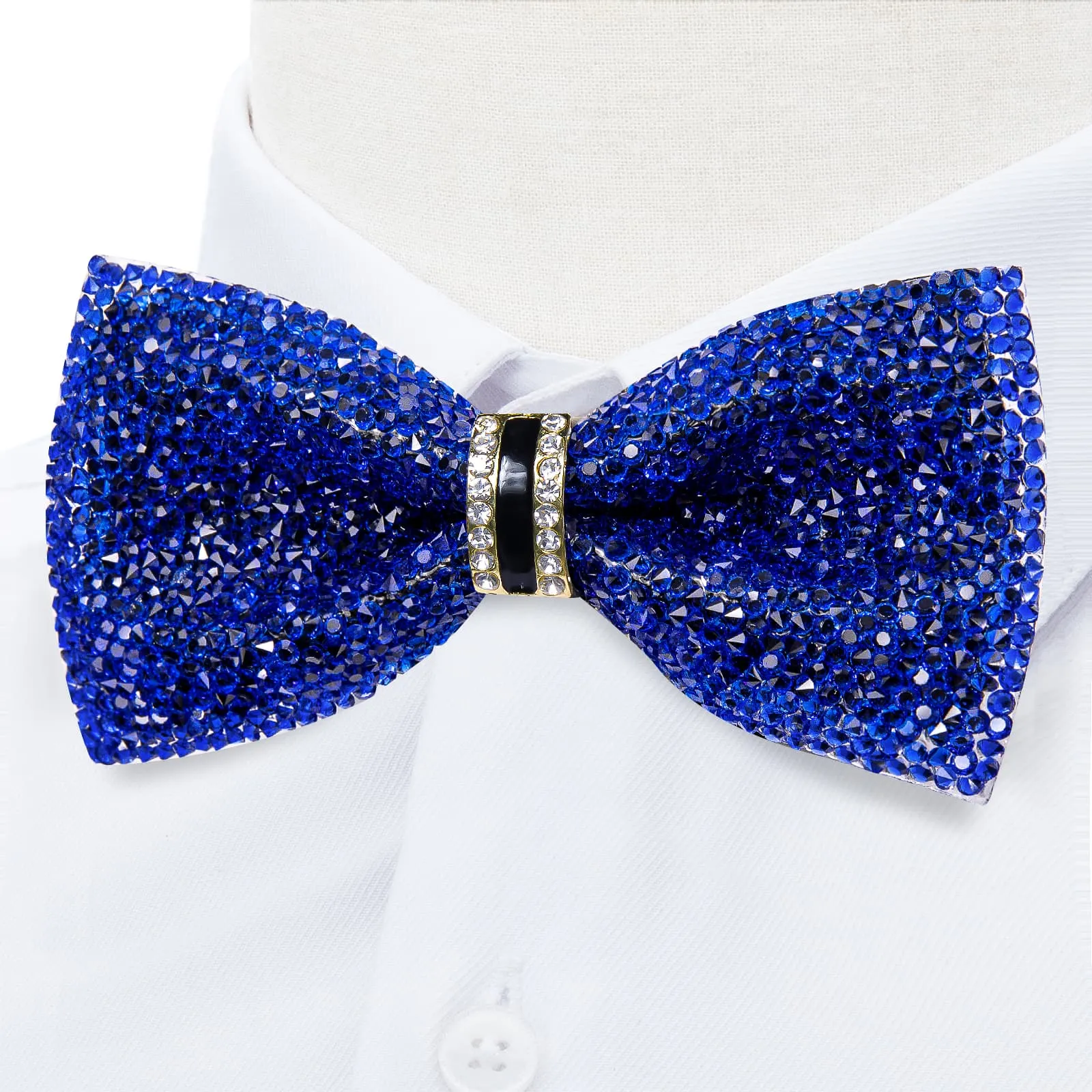 Ties2you Blue Rhinestones Bow Tie Pre-tied Tuxedo Bowtie for Men Wedding Party sold by Ties2You product image thumbnail 2