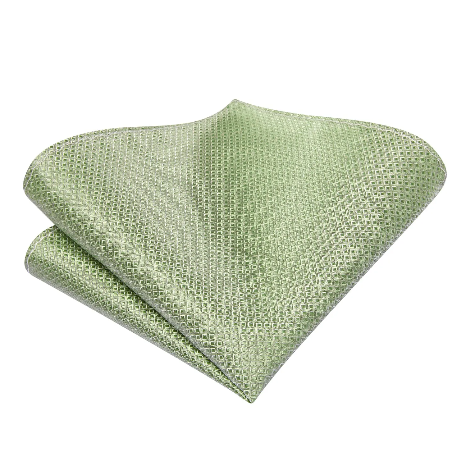 Ties2you Self-tie Bow Ties Sage Green Geometric Tuxedo Bowtie Pocket Square Cufflinks Set sold by Ties2You product image thumbnail 4