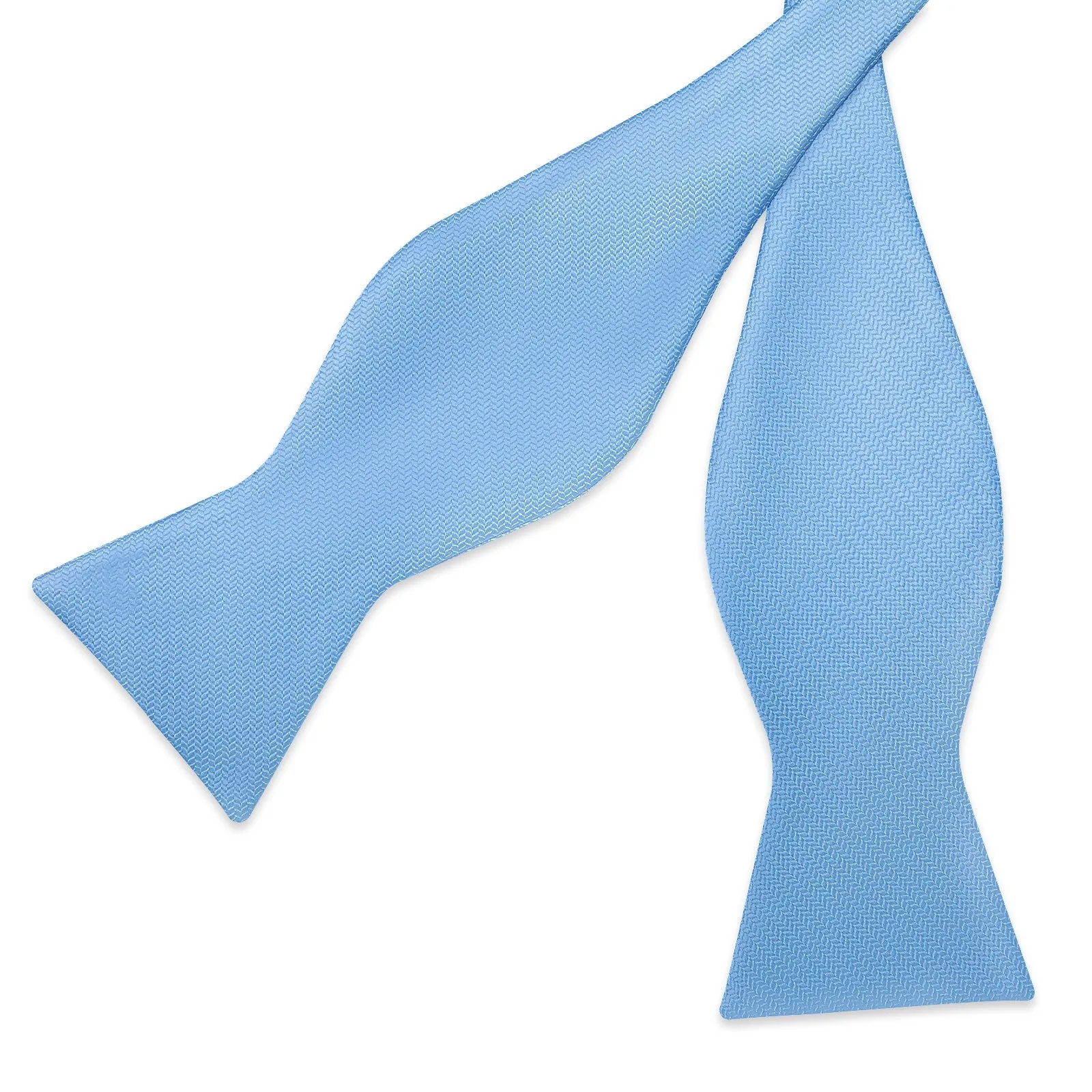 Ties2you Dusty Blue Self-tie Bowtie Solid Bow Tie Handkerchief Cufflinks Set sold by Ties2You product image thumbnail 4