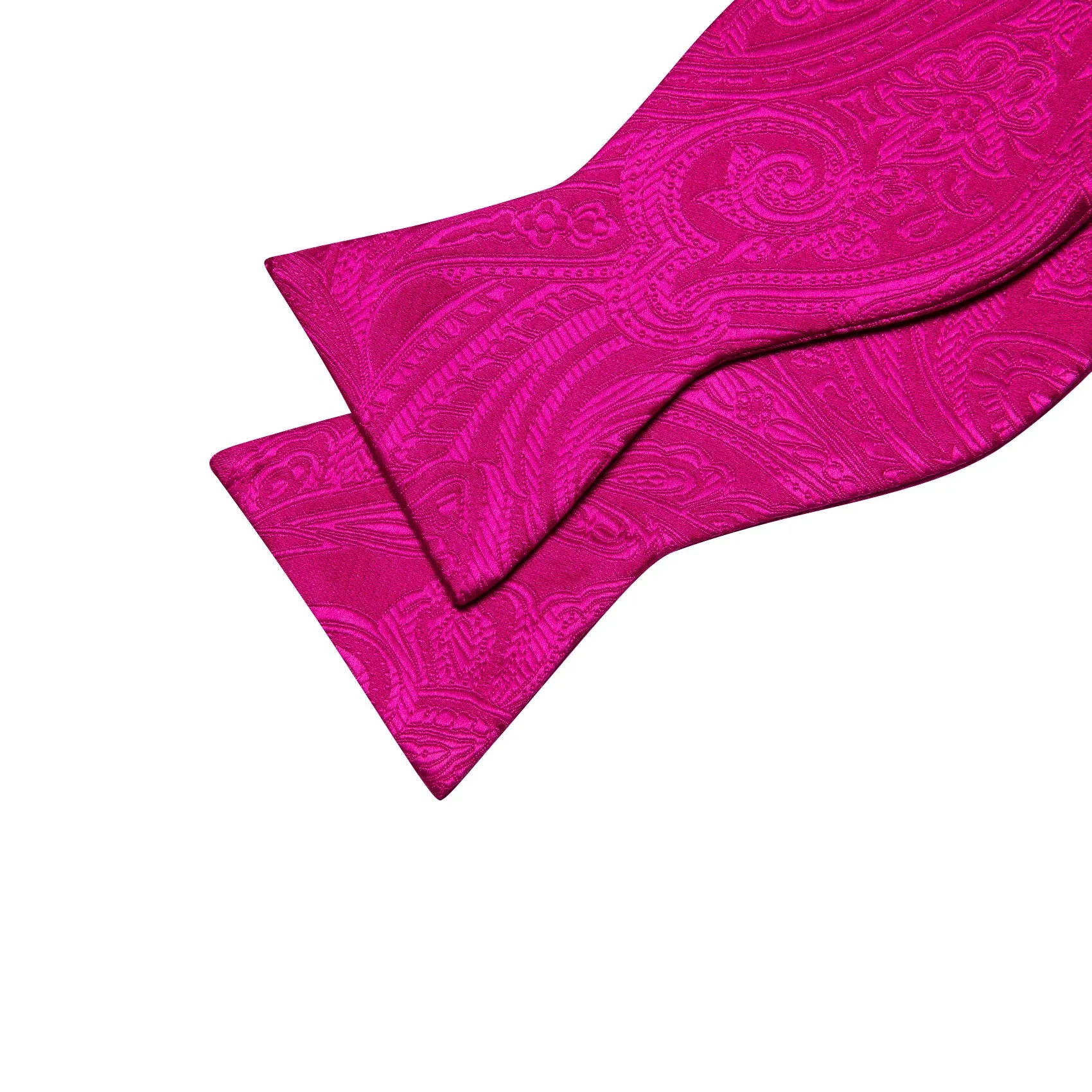 Ties2you Fuchsia Pink Bowtie Floral Self-tie Tuxedo Bow Tie Hanky Cufflinks Set for Men sold by Ties2You product image thumbnail 5