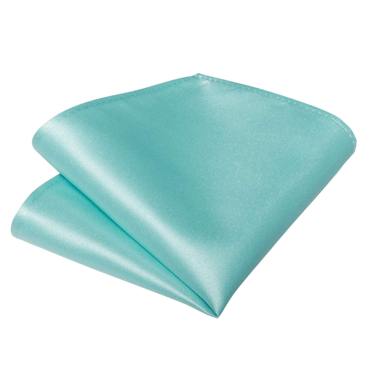 Ties2you Aqua Self-tie Bow Tie Solid Tuxedo Bowtie Pocket Square Cufflinks Set sold by Ties2You product image thumbnail 5