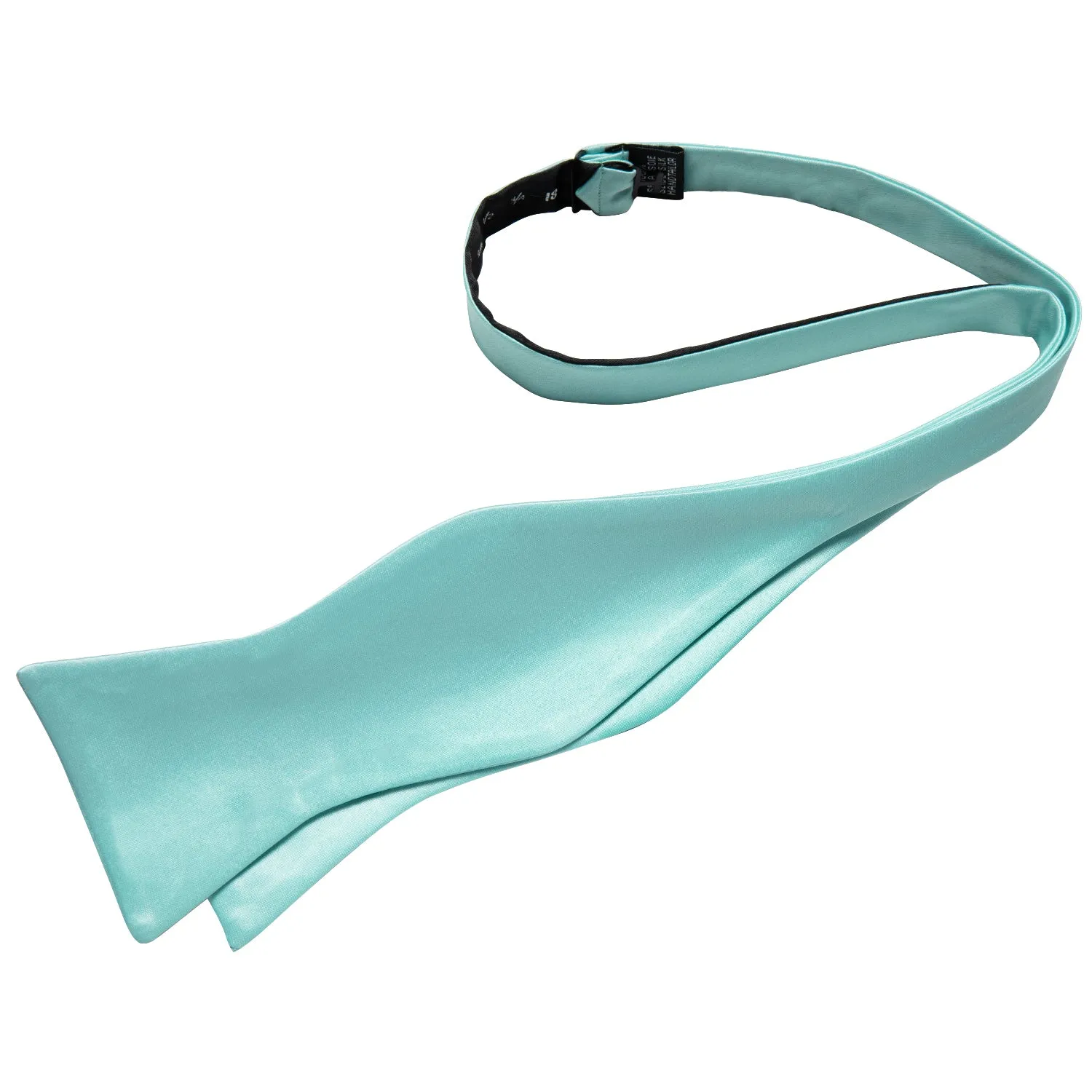 Ties2you Aqua Self-tie Bow Tie Solid Tuxedo Bowtie Pocket Square Cufflinks Set sold by Ties2You product image thumbnail 4