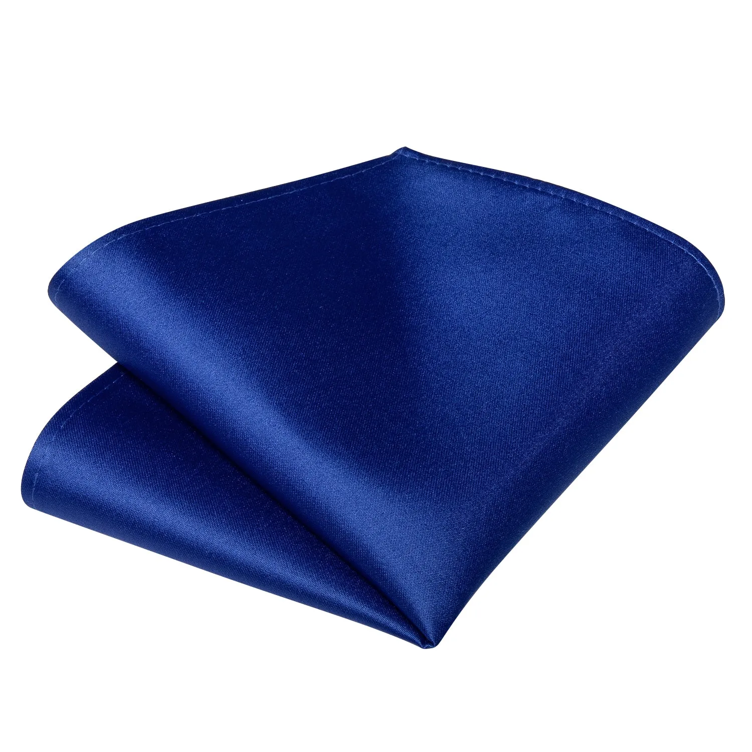 Ties2you Royal Blue Self-tie Bow Tie Solid Formal Bowtie Pocket Square Cufflinks Set sold by Ties2You product image thumbnail 5