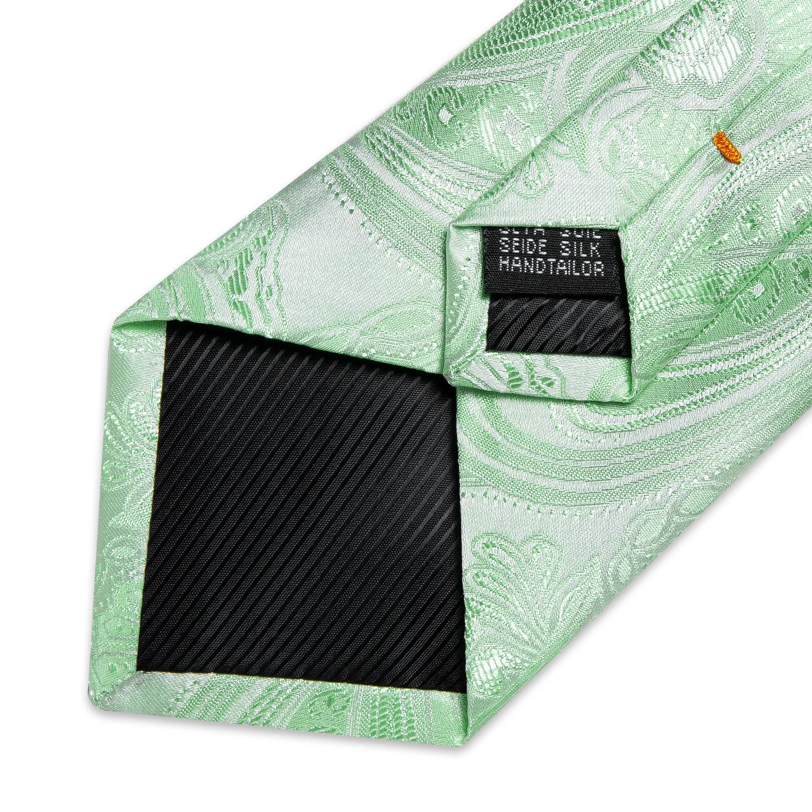 Ties2you Mint Paisley Necktie Mens Slik Wedding Tie Handkerchief Cufflinks Set sold by Ties2You product image thumbnail 5