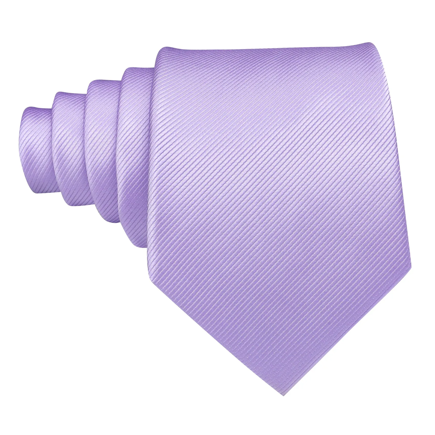 Ties2you Pale Lilac Solid Silk Tie Pocket Square Cufflinks Set sold by Ties2You product image thumbnail 4