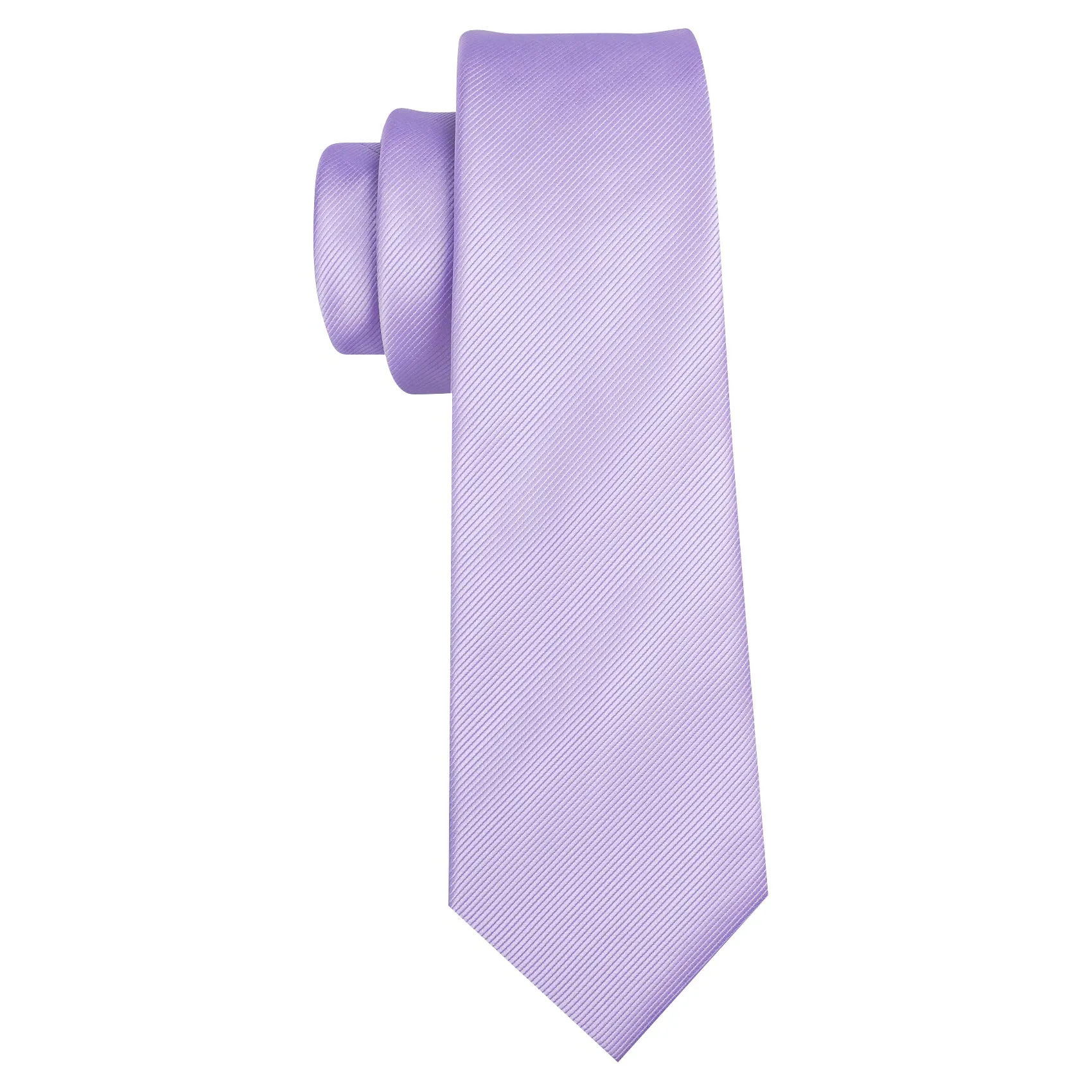 Ties2you Pale Lilac Solid Silk Tie Pocket Square Cufflinks Set sold by Ties2You product image thumbnail 3