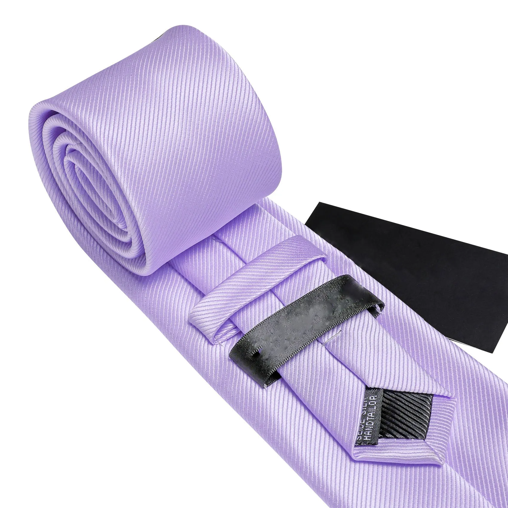 Ties2you Pale Lilac Solid Silk Tie Pocket Square Cufflinks Set sold by Ties2You product image thumbnail 5