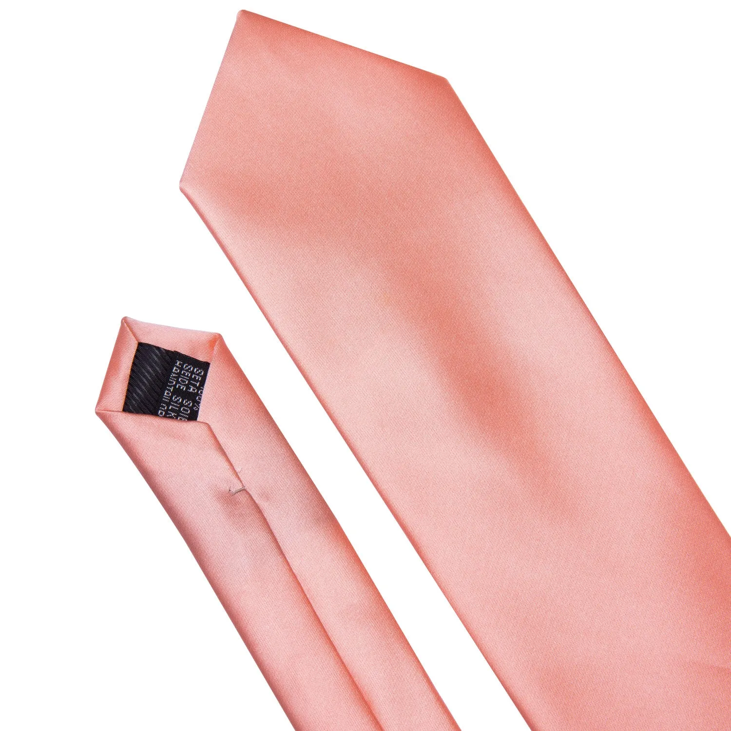 Pink Solid Necktie Pocket Square Cufflinks Set sold by Ties2You product image thumbnail 2