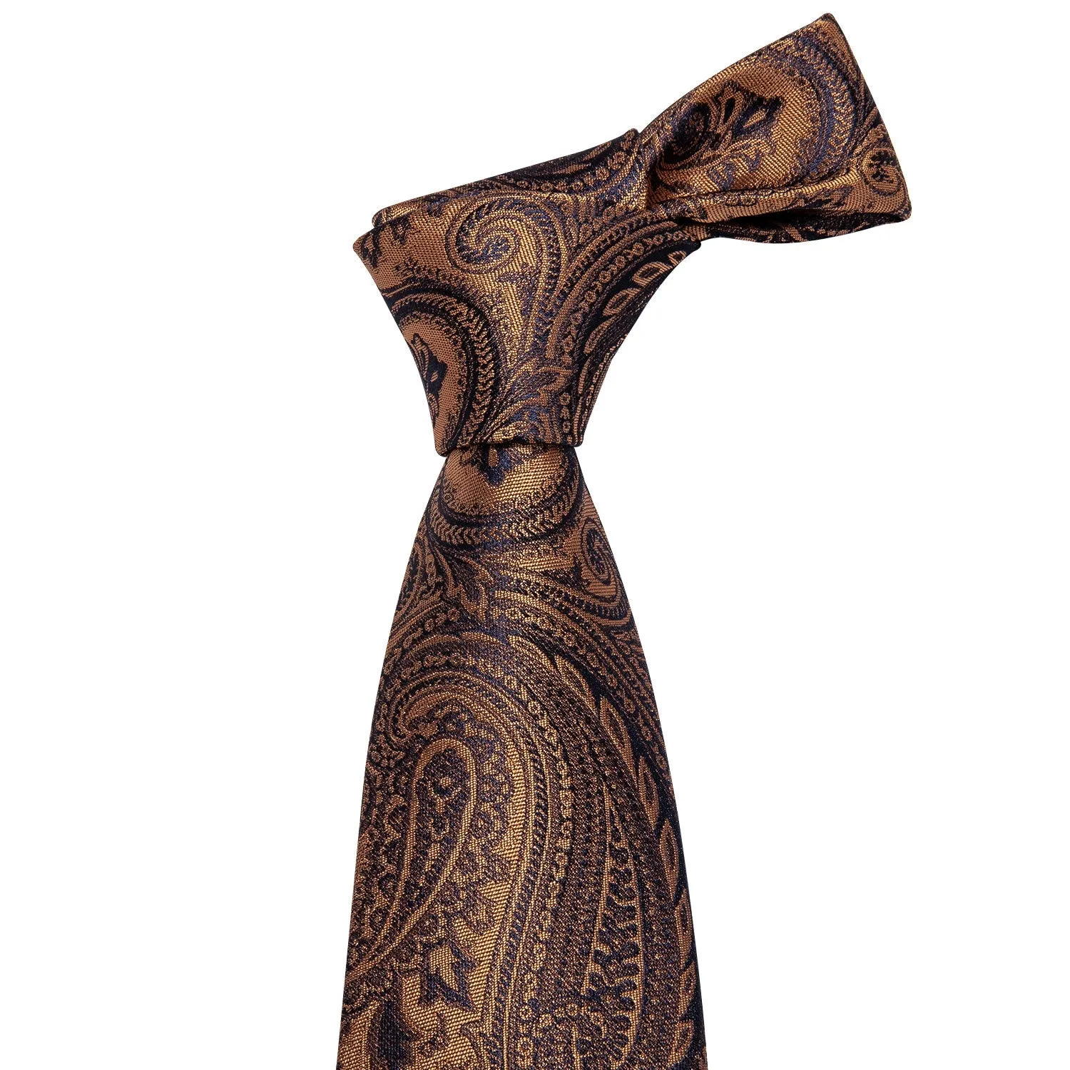 Classic Green Paisley Men's Necktie Pocket Square Cufflinks Set sold by Ties2You product image thumbnail 4