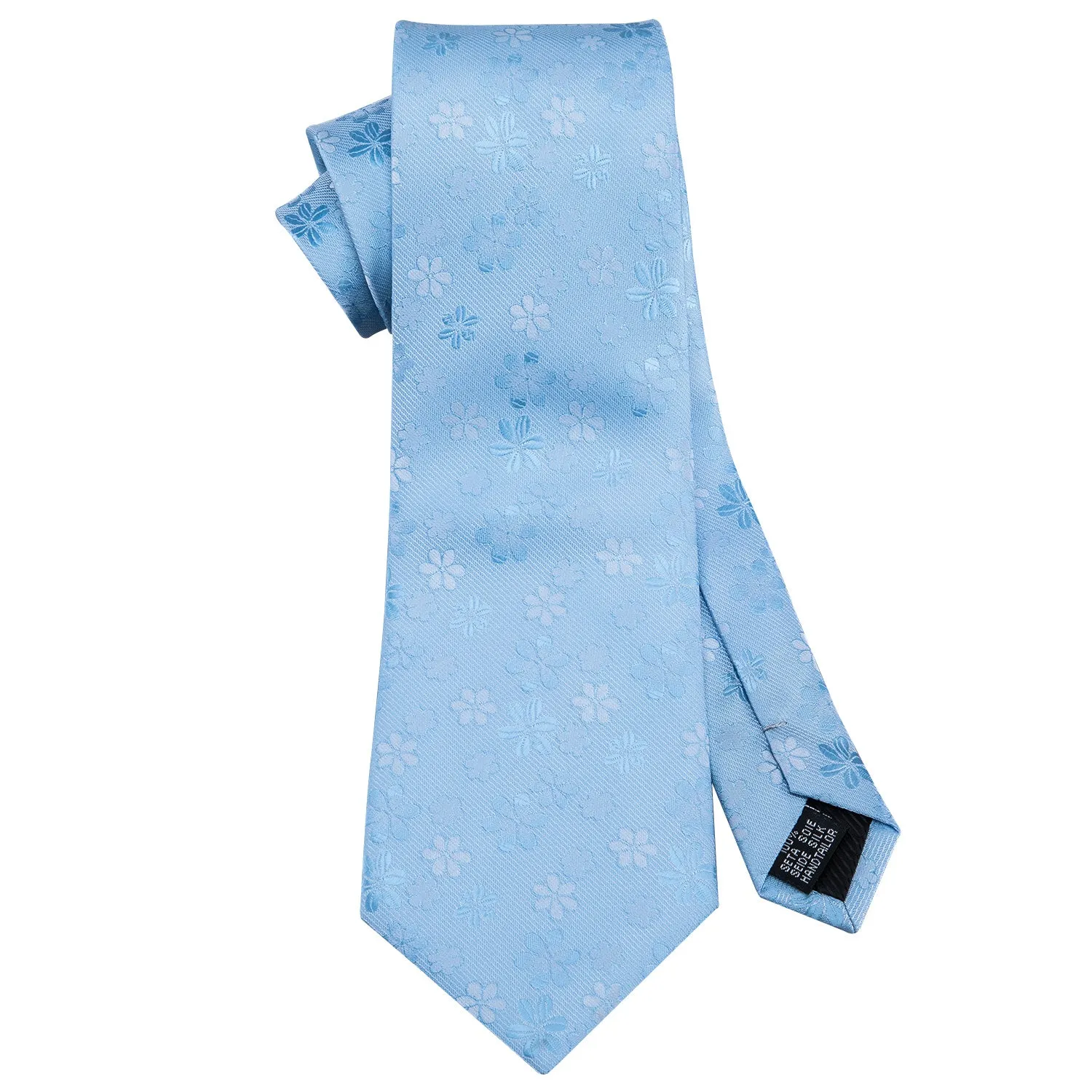 Skyblue Floral Tie Hanky Cufflinks Set sold by Ties2You product image thumbnail 4