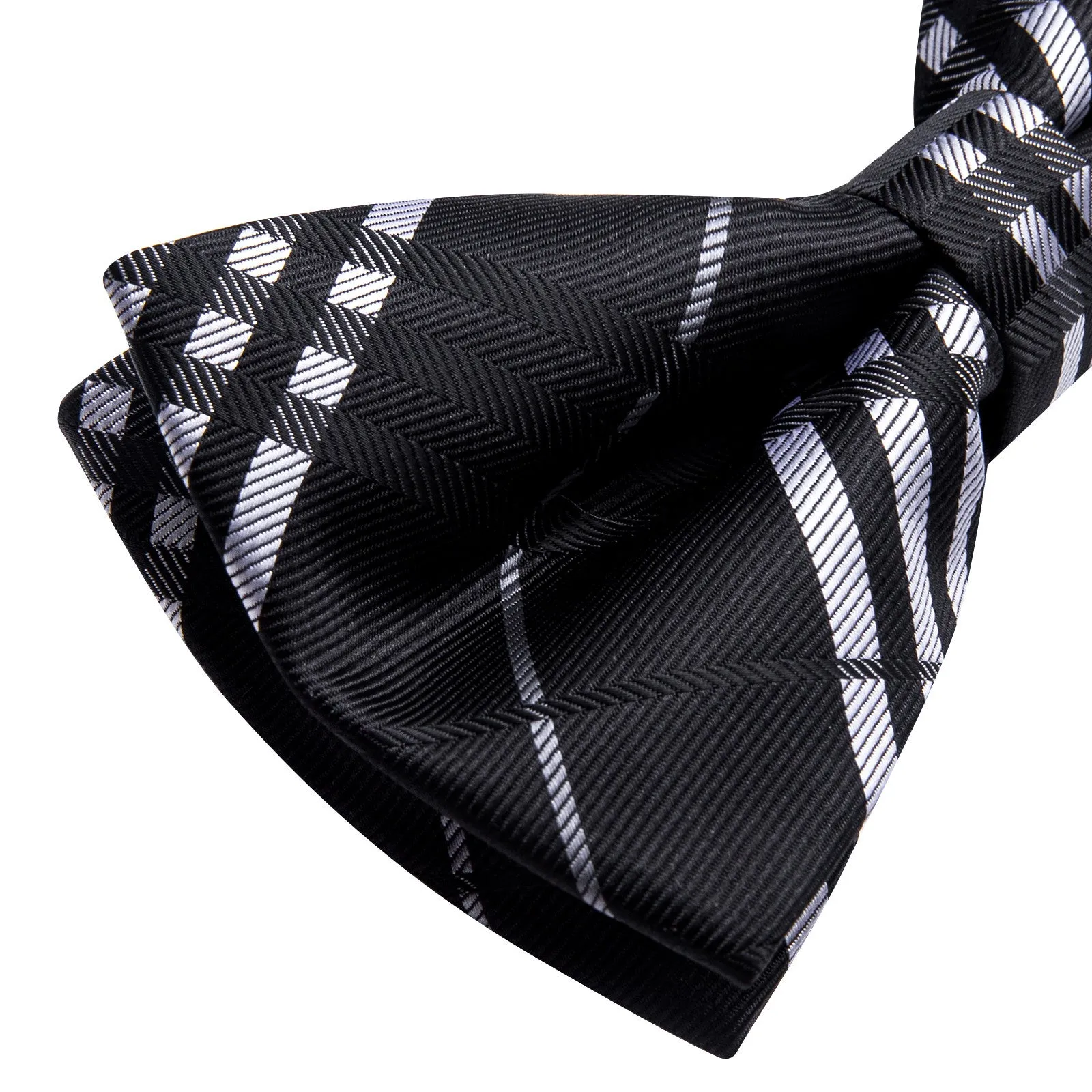 Ties2you Black Bow Tie for Men Pre-tied Plaid Bowtie sold by Ties2You product image thumbnail 2
