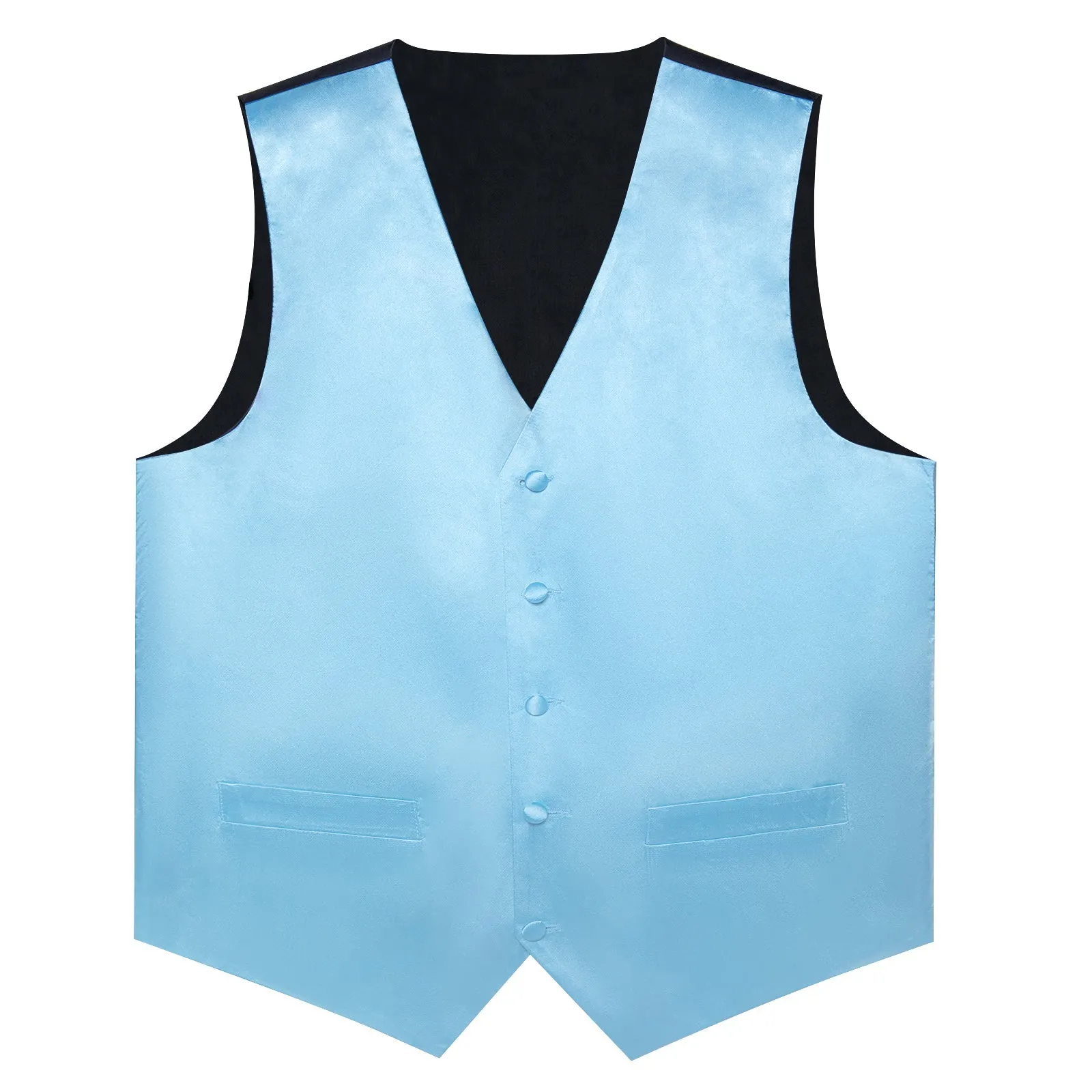 Arctic Blue Solid Vest for Men Men's Vest Tie Set sold by Ties2You product image thumbnail 4